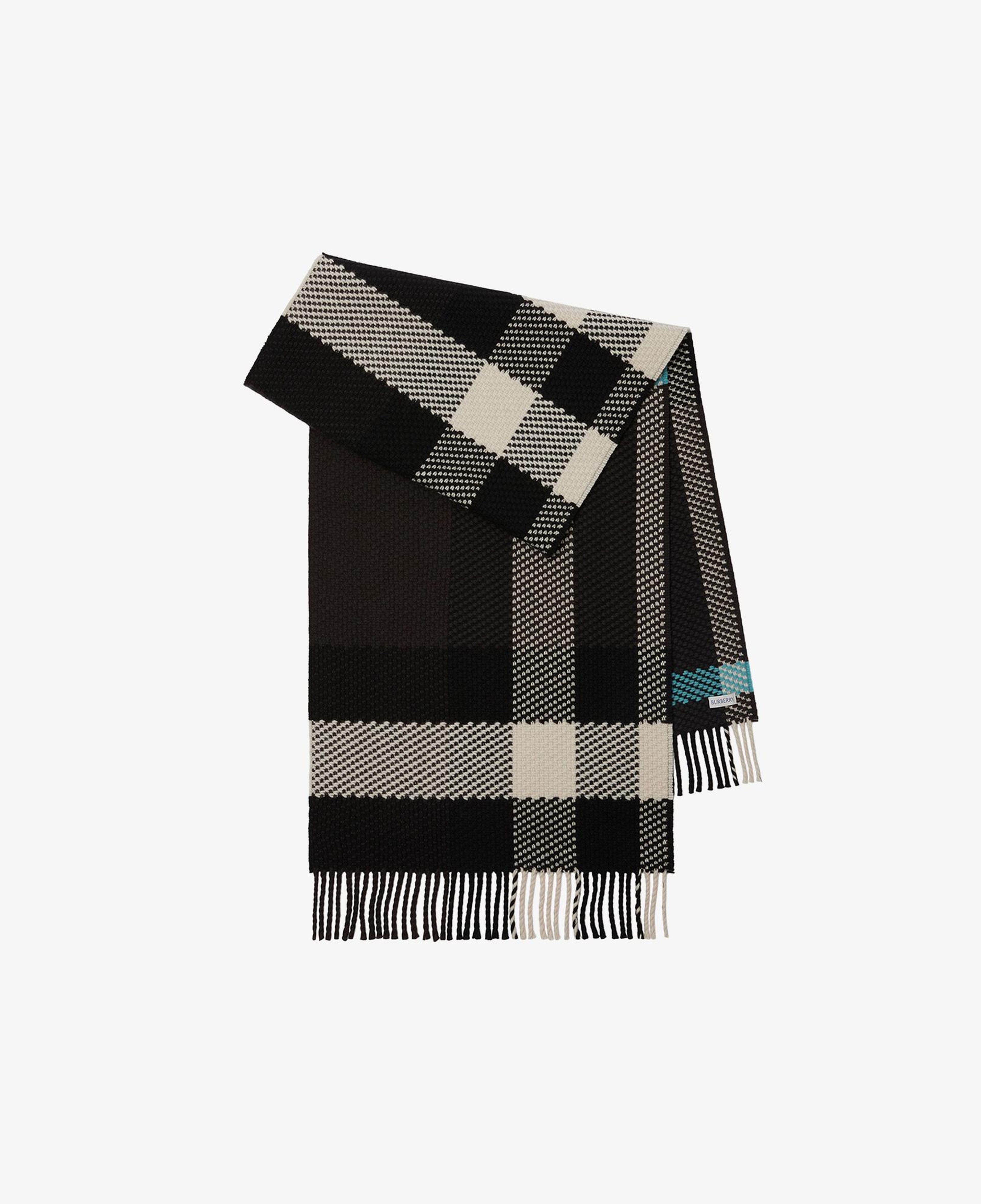 Burberry Unisex Siyah Yün Atkı