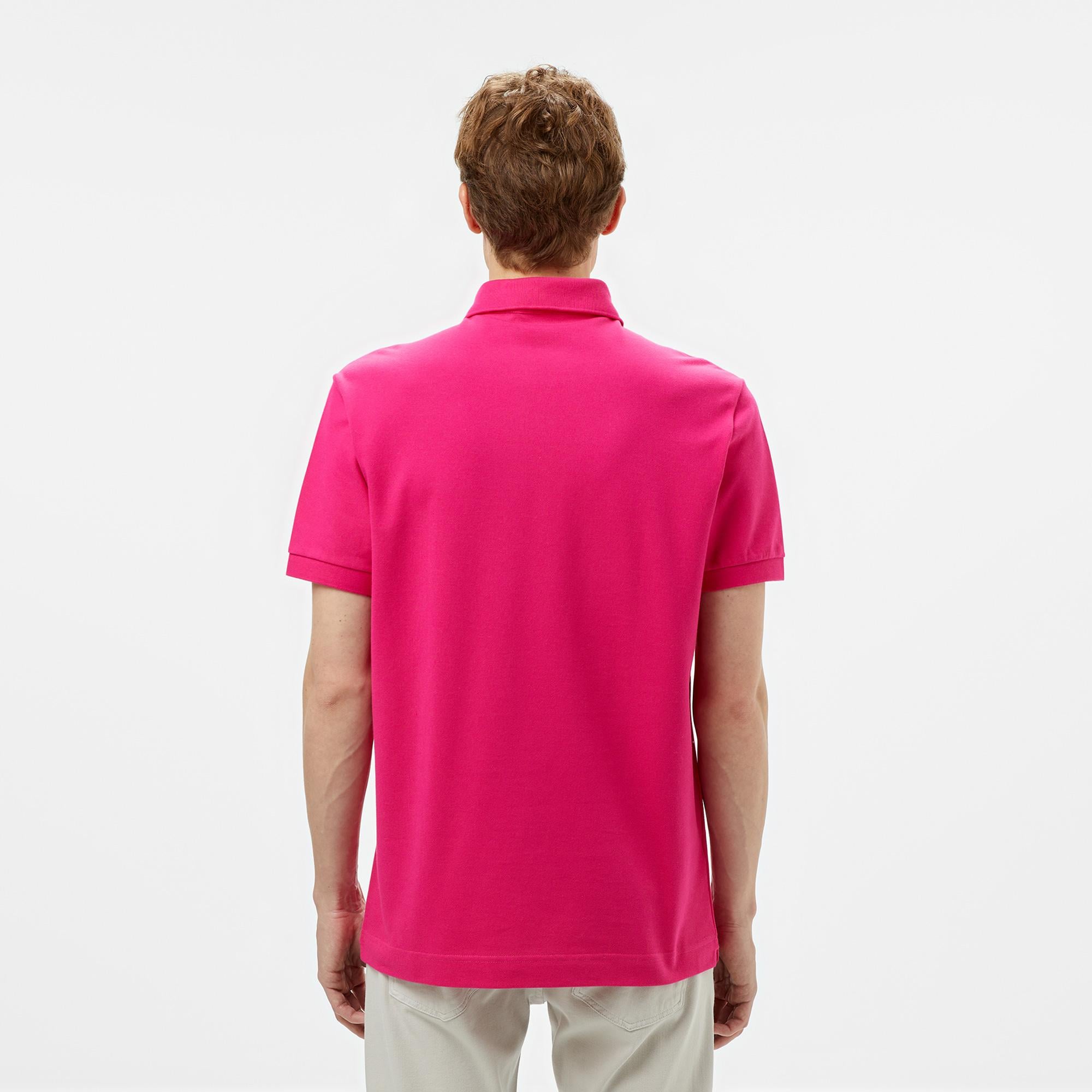 Erkek Regular Fit Pembe Paris Polo