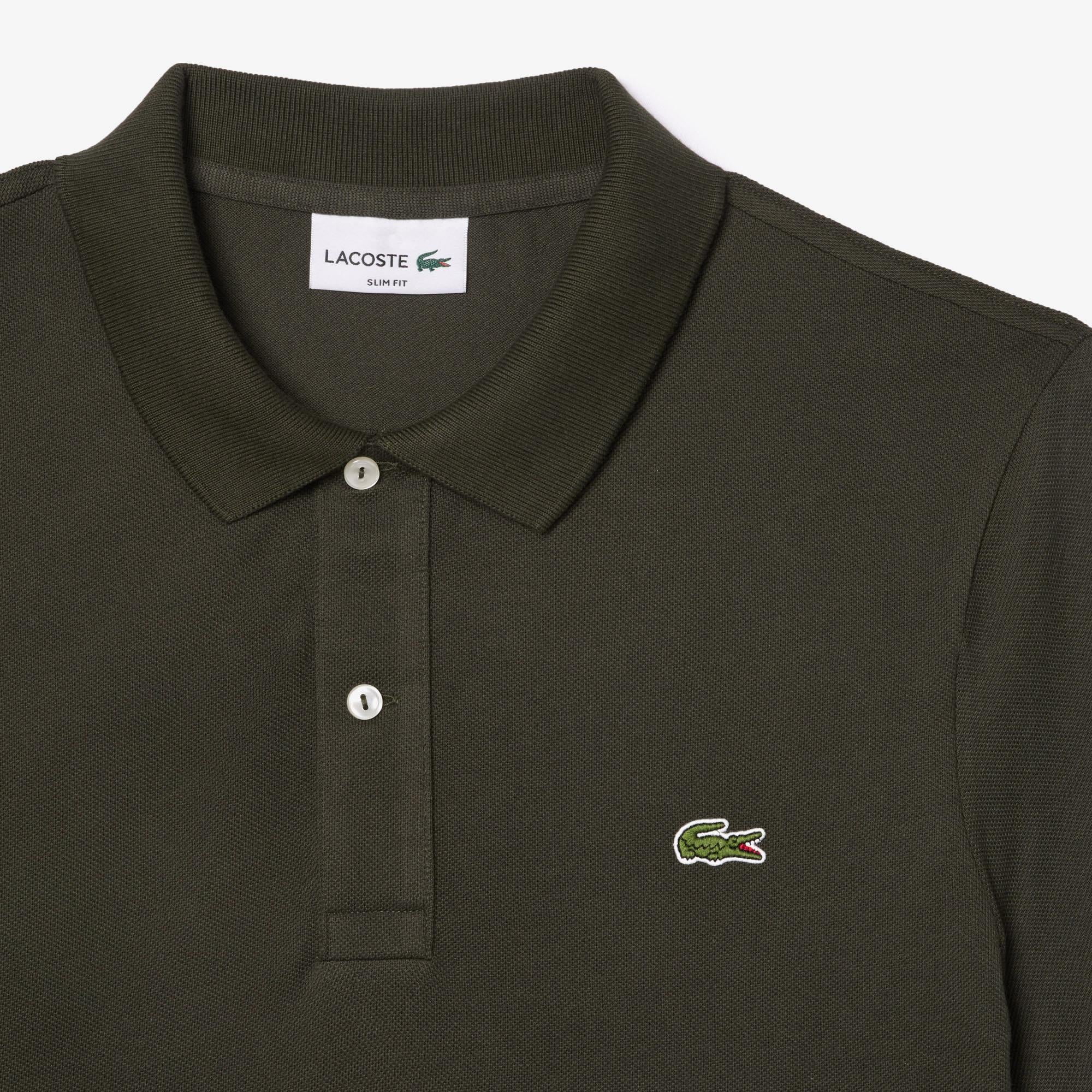 L.12.12 Erkek Slim Fit Haki Polo