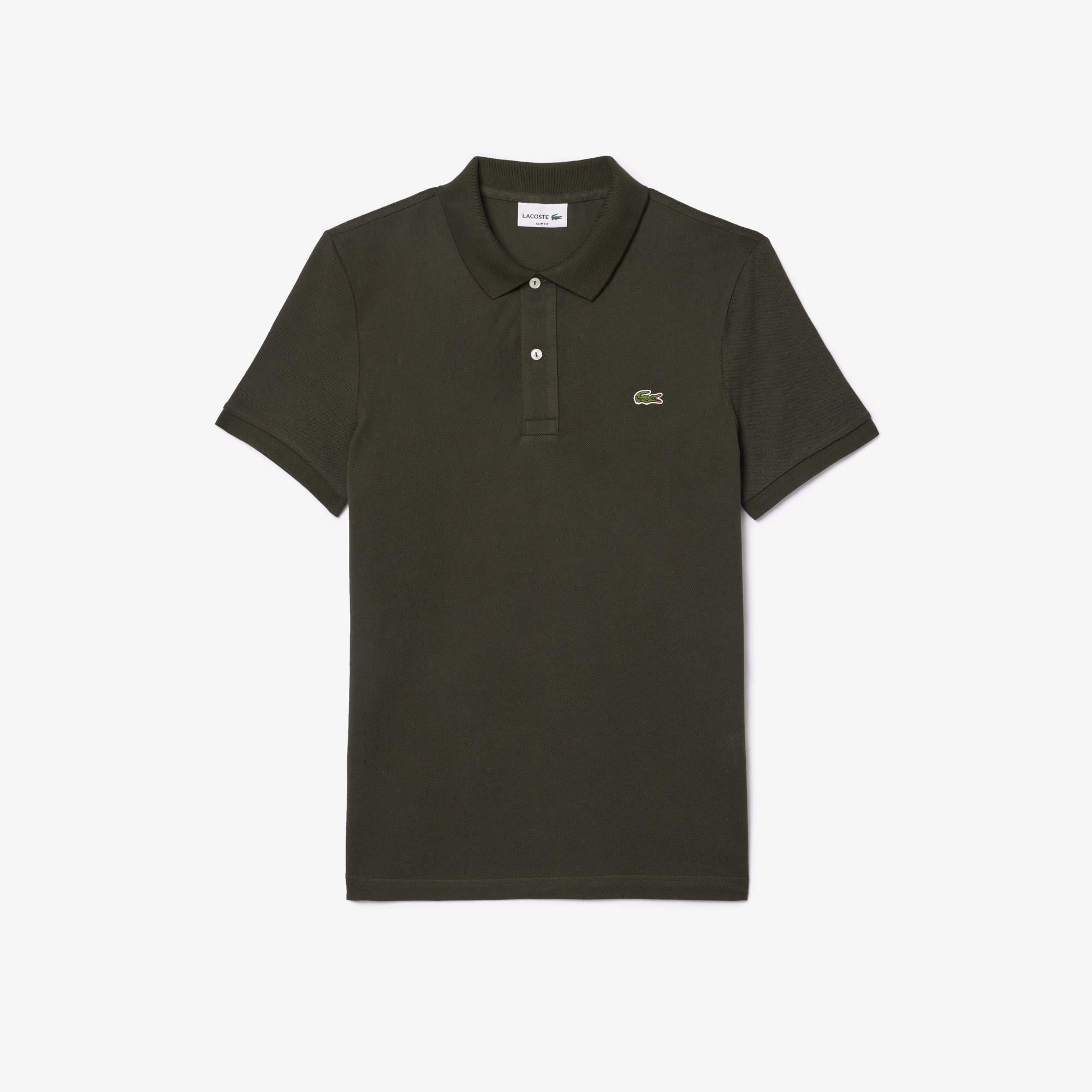 L.12.12 Erkek Slim Fit Haki Polo