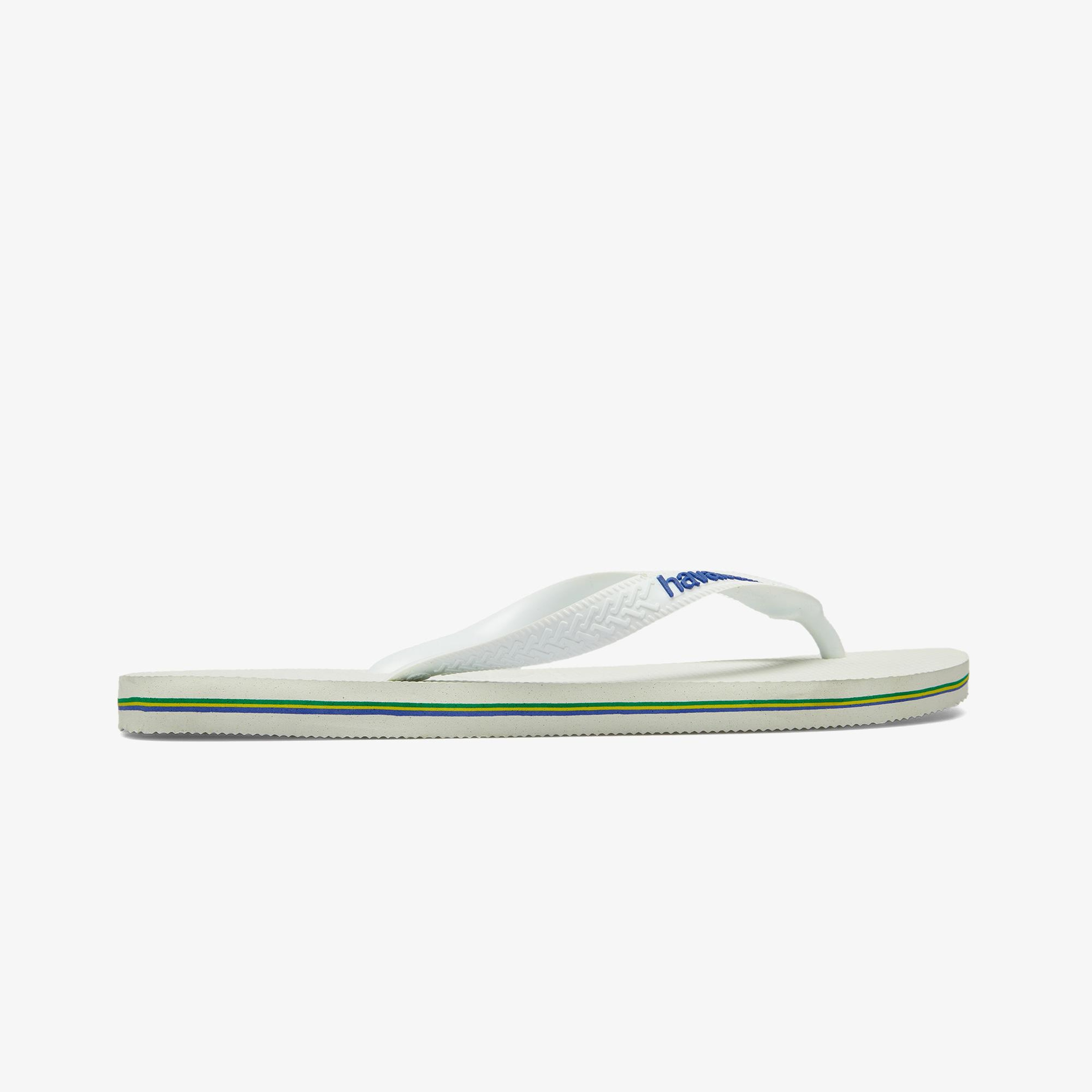 Havaianas Brasil Logo Unisex Beyaz Terlik