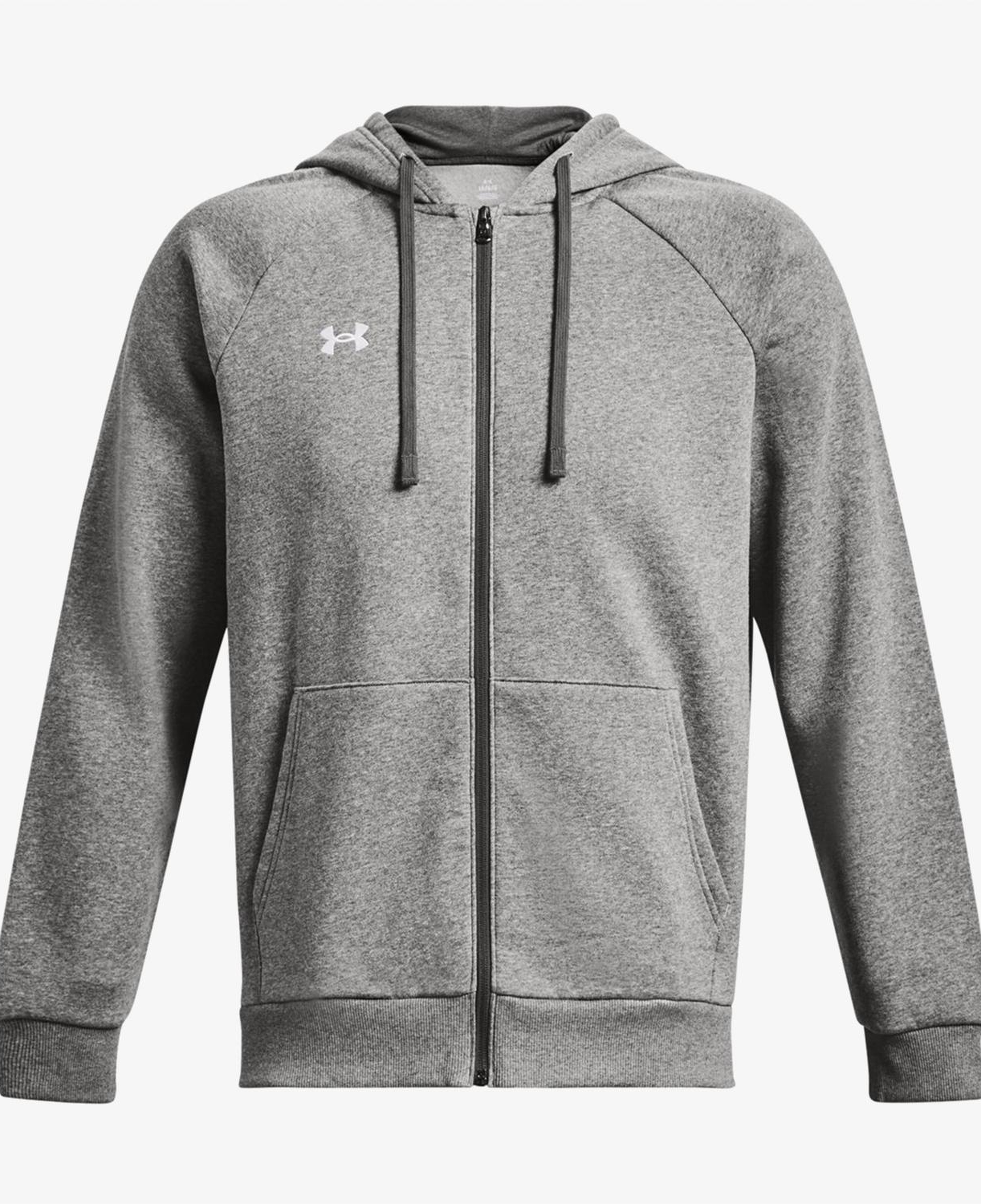 Under Armour Rival Fleece FZ Hood Erkek Gri Sweatshirt