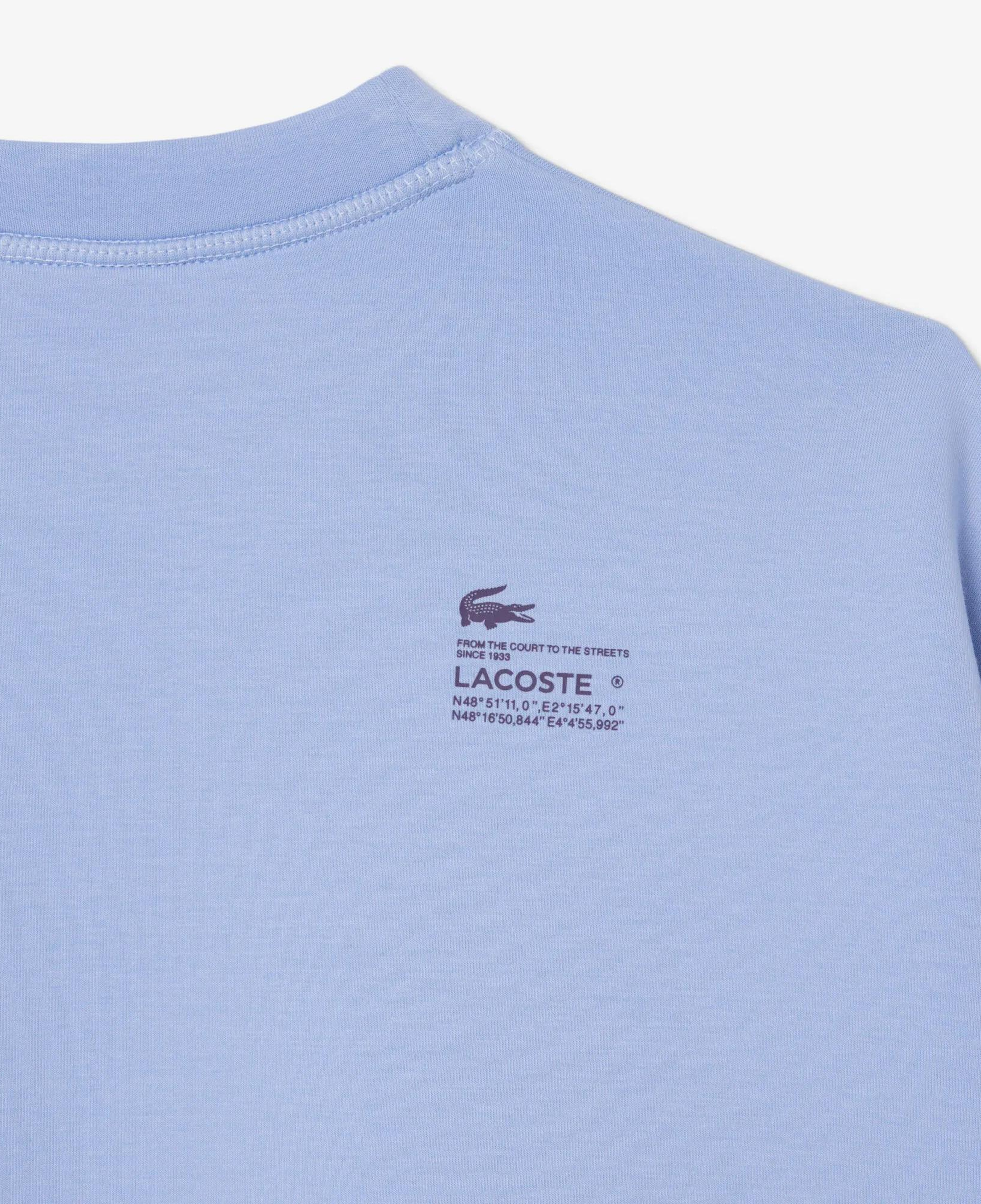 Lacoste Kadın Oversize Fit Bisiklet Yaka Mavi Sweatshirt