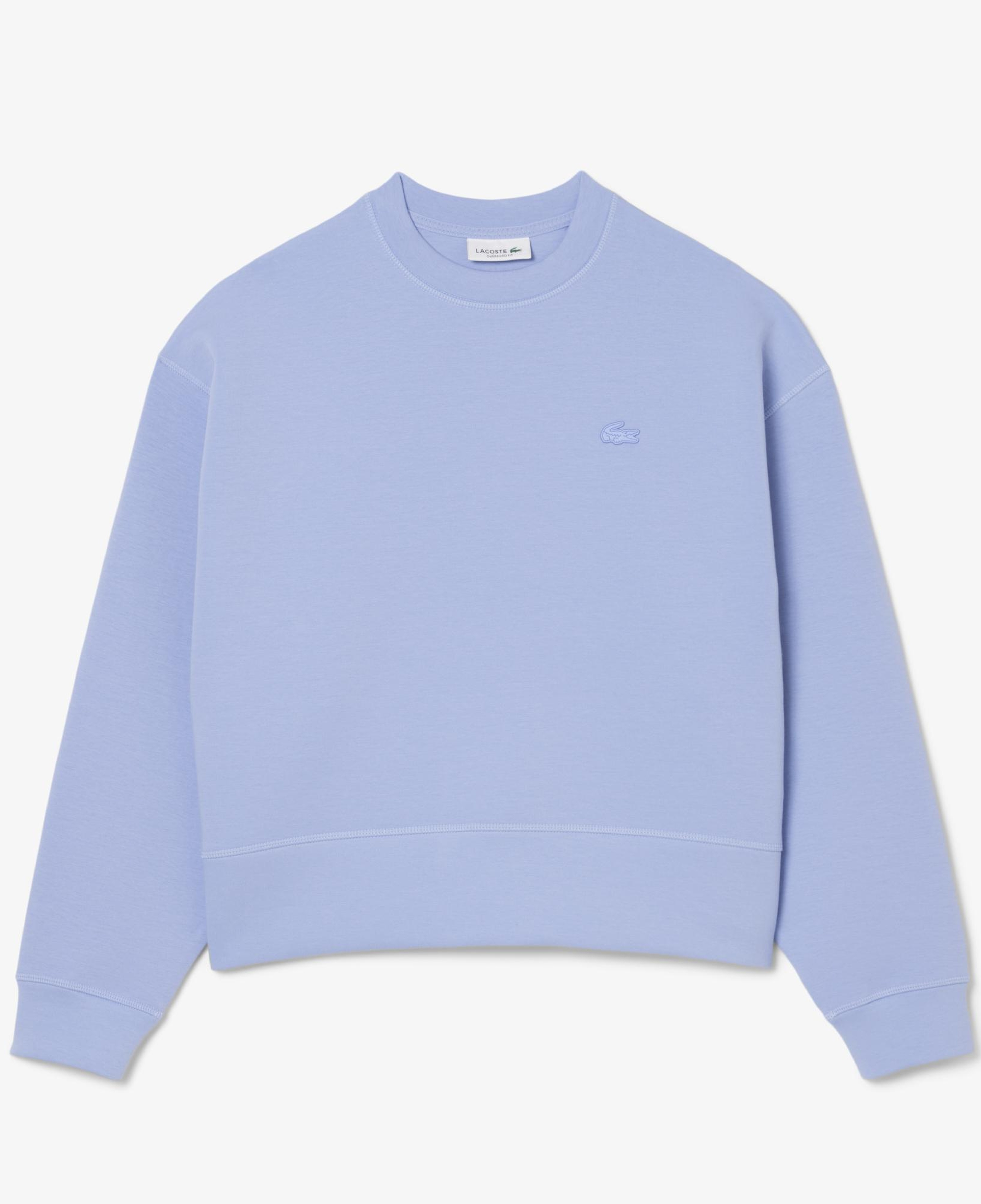 Lacoste Kadın Oversize Fit Bisiklet Yaka Mavi Sweatshirt
