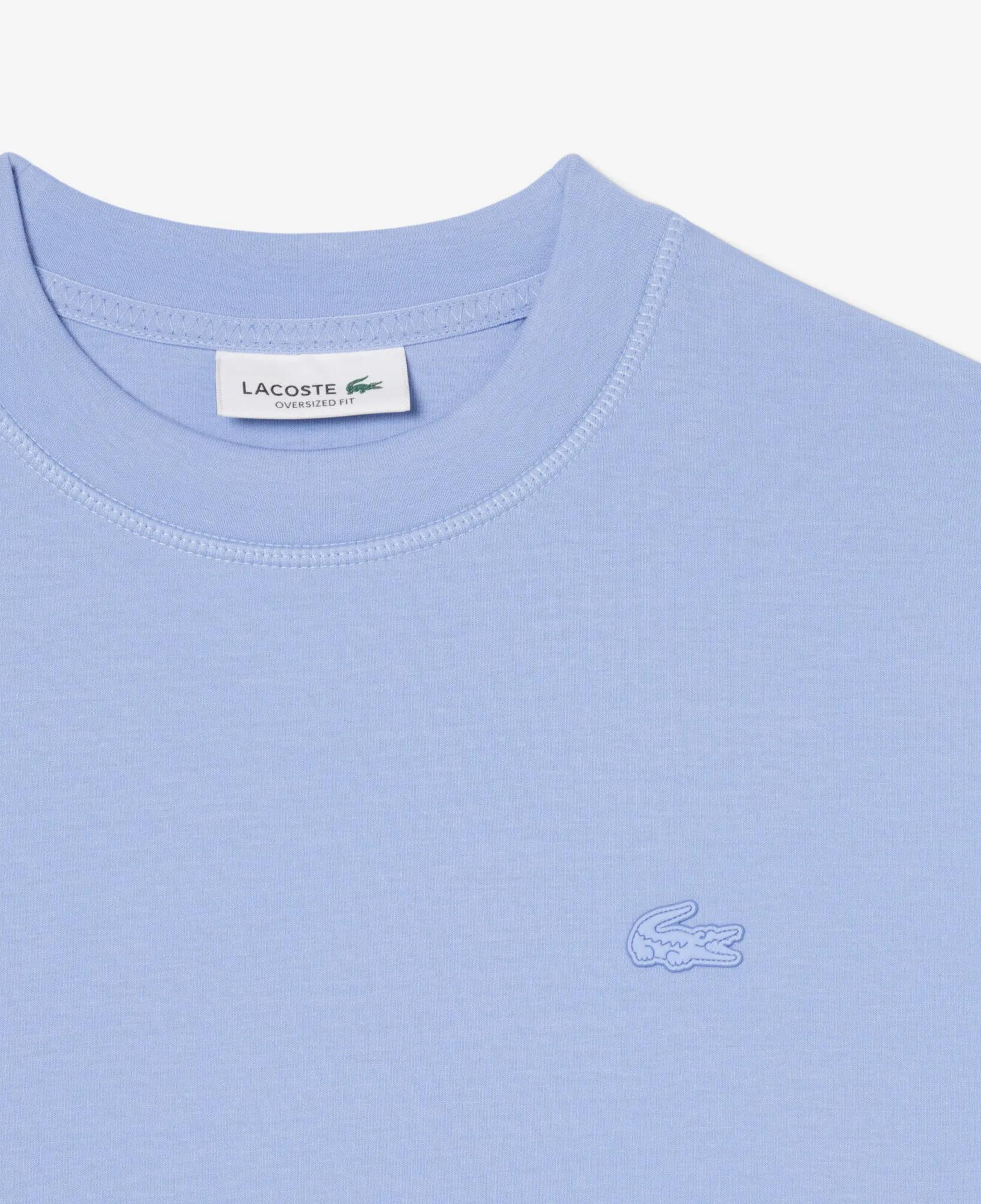 Lacoste Kadın Oversize Fit Bisiklet Yaka Mavi Sweatshirt