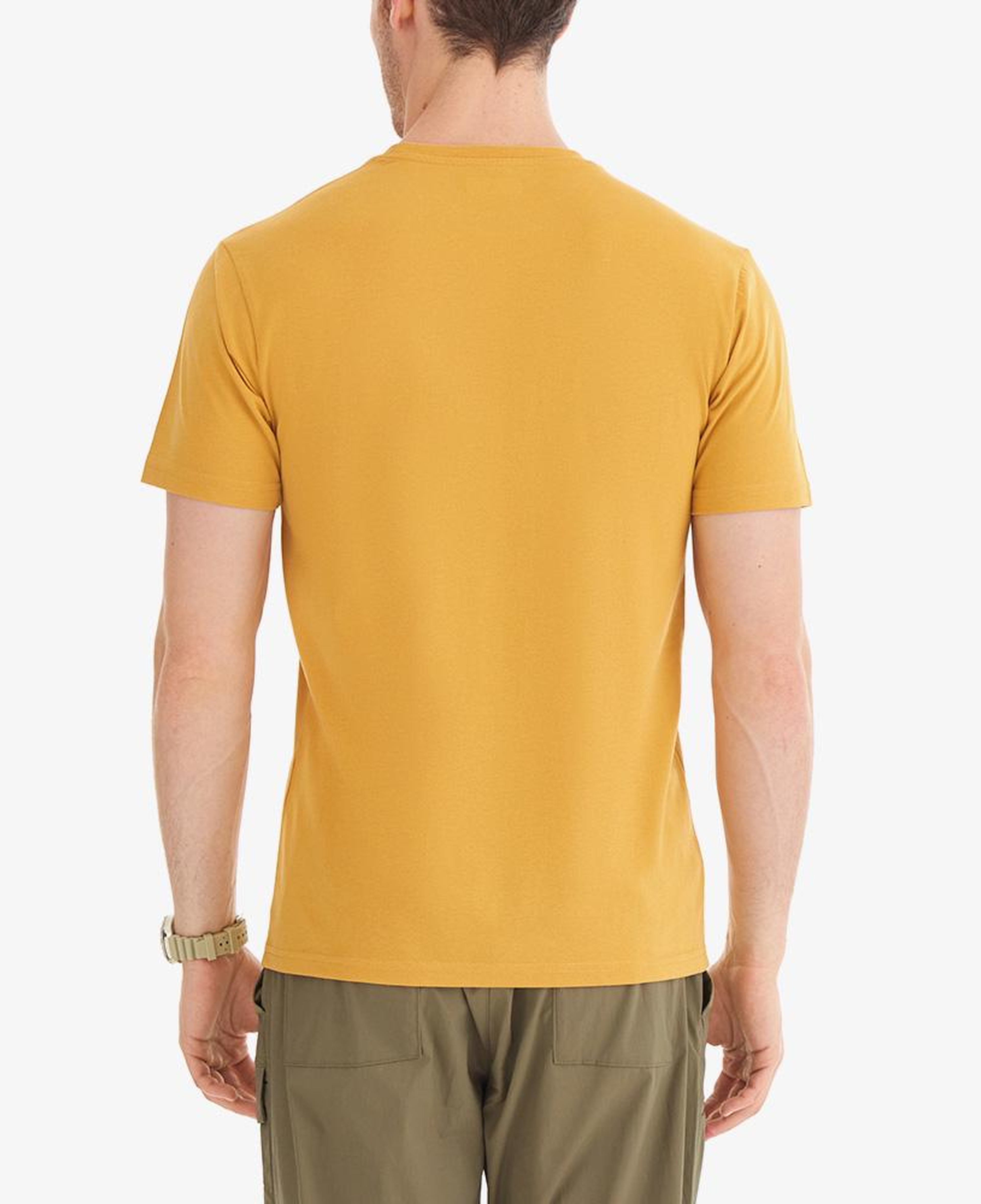 Columbia Basic Big Logo Erkek Sarı Outdoor T-Shirt