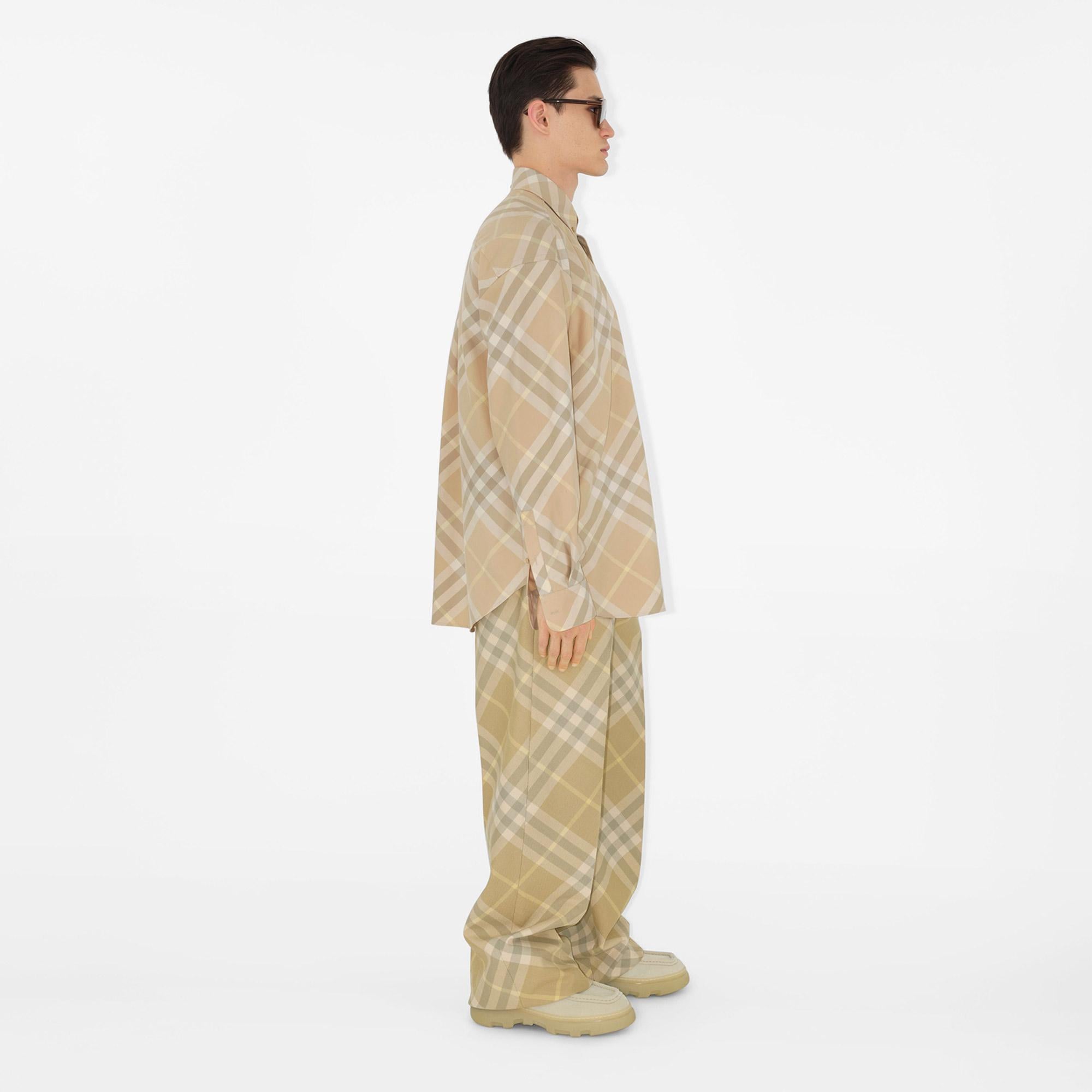 Burberry Erkek Bej Gömlek