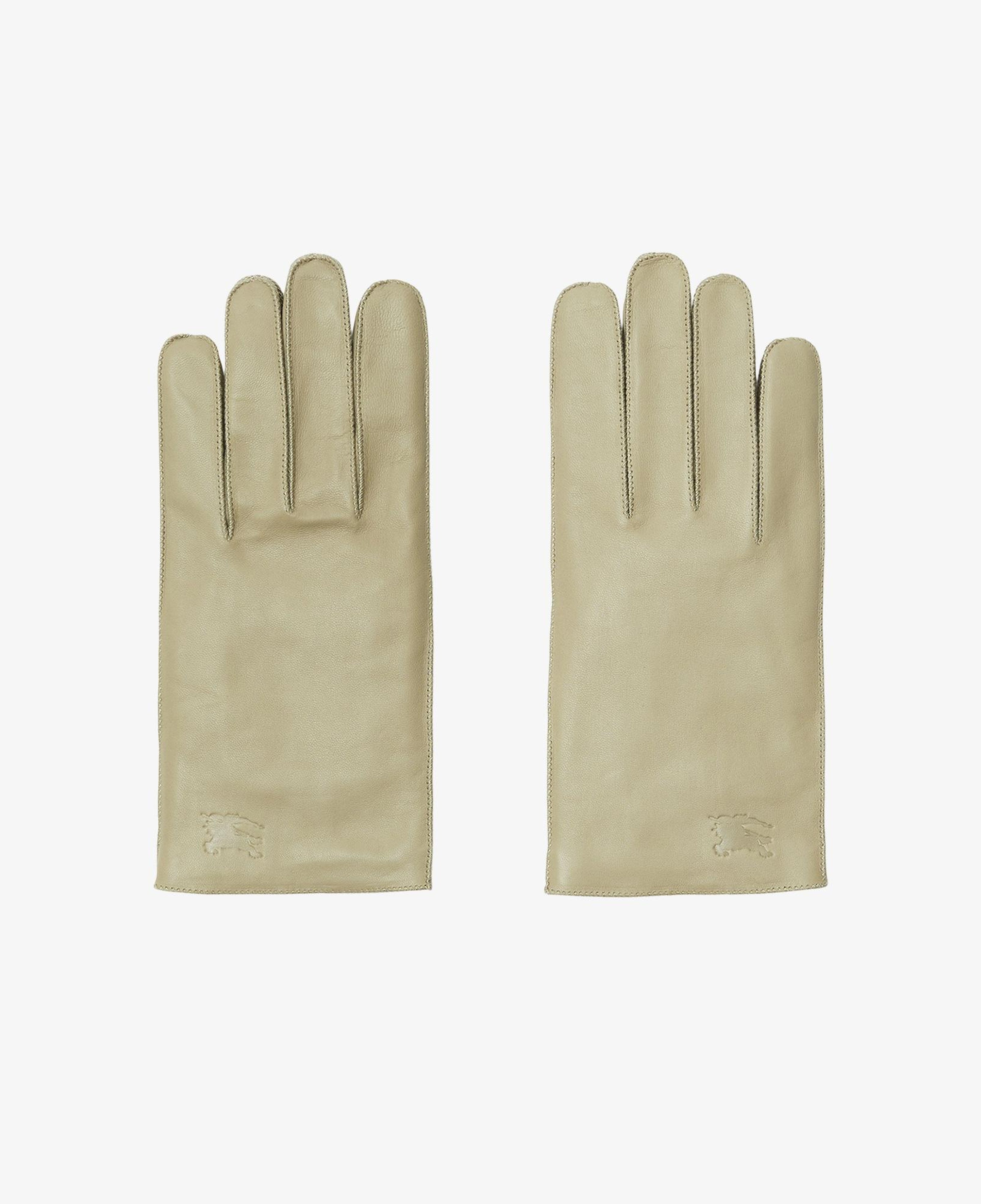 Burberry Unisex Bej Deri Eldiven