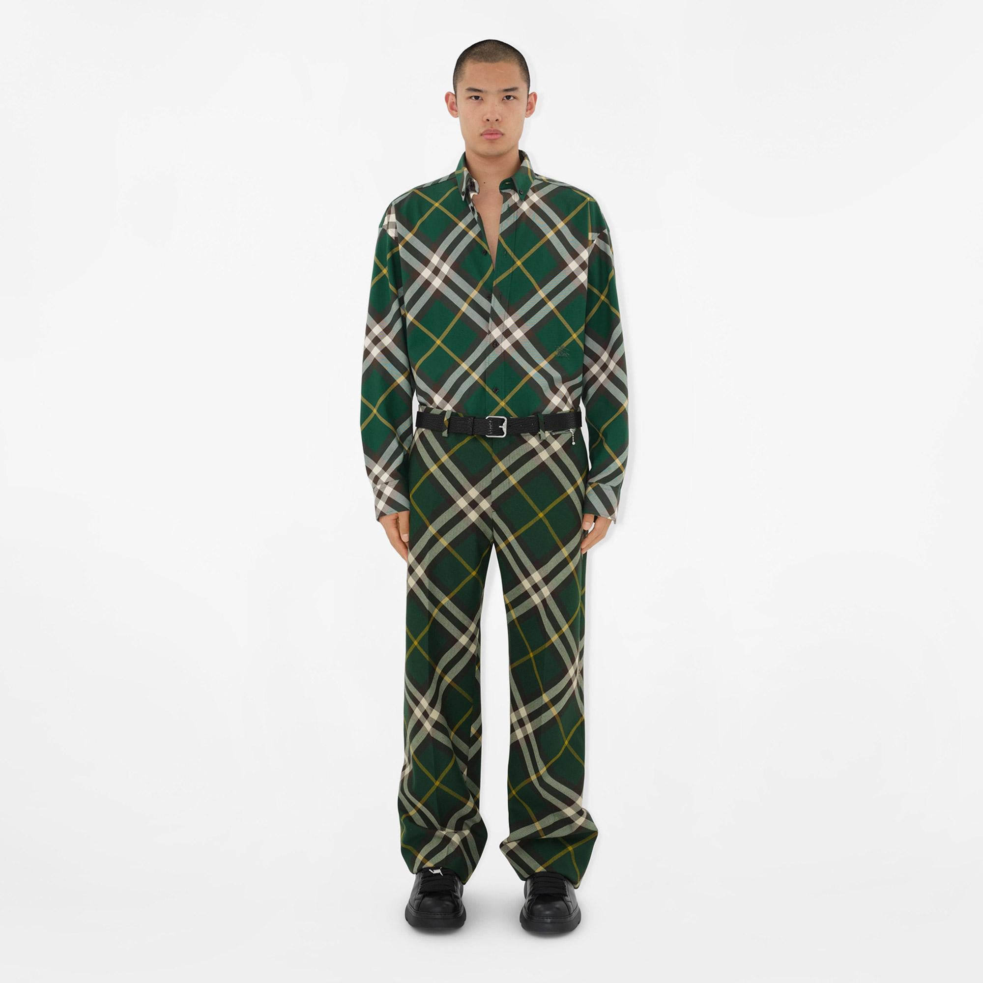 Burberry Erkek Yeşil Gömlek