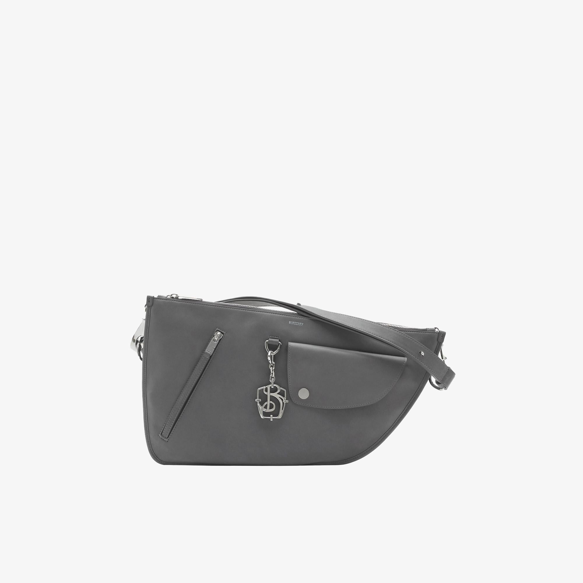 Burberry Shield Twin Kadın Gri Omuz Çantası