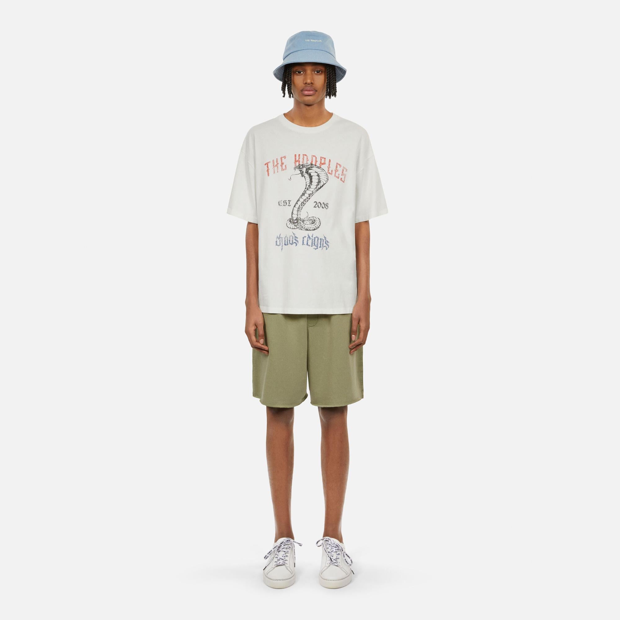 ERKEK BASKILI BİSİKLET YAKA BEYAZ  T-SHIRT