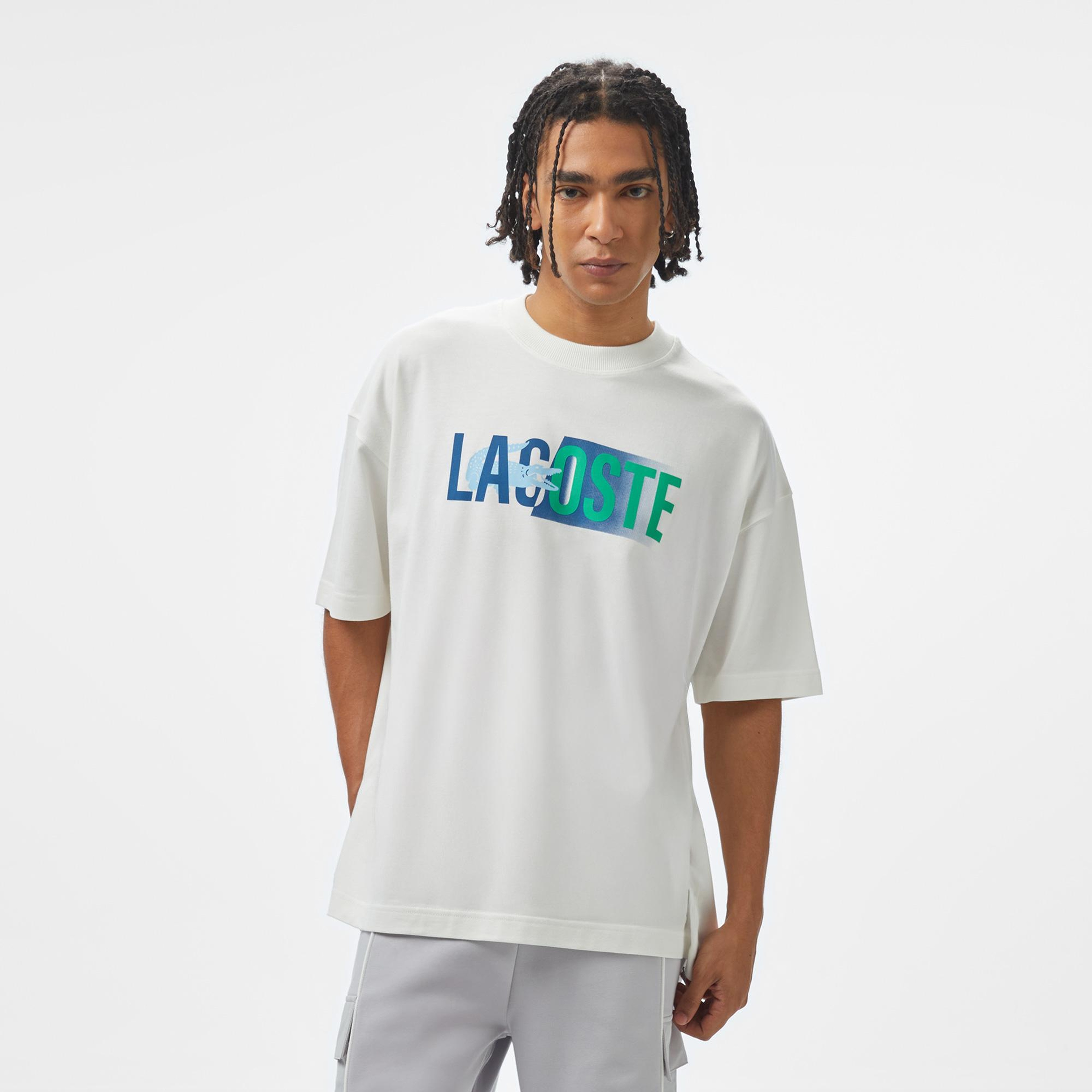 Lacoste House of SuperStep x Lacoste Erkek Beyaz T-Shirt