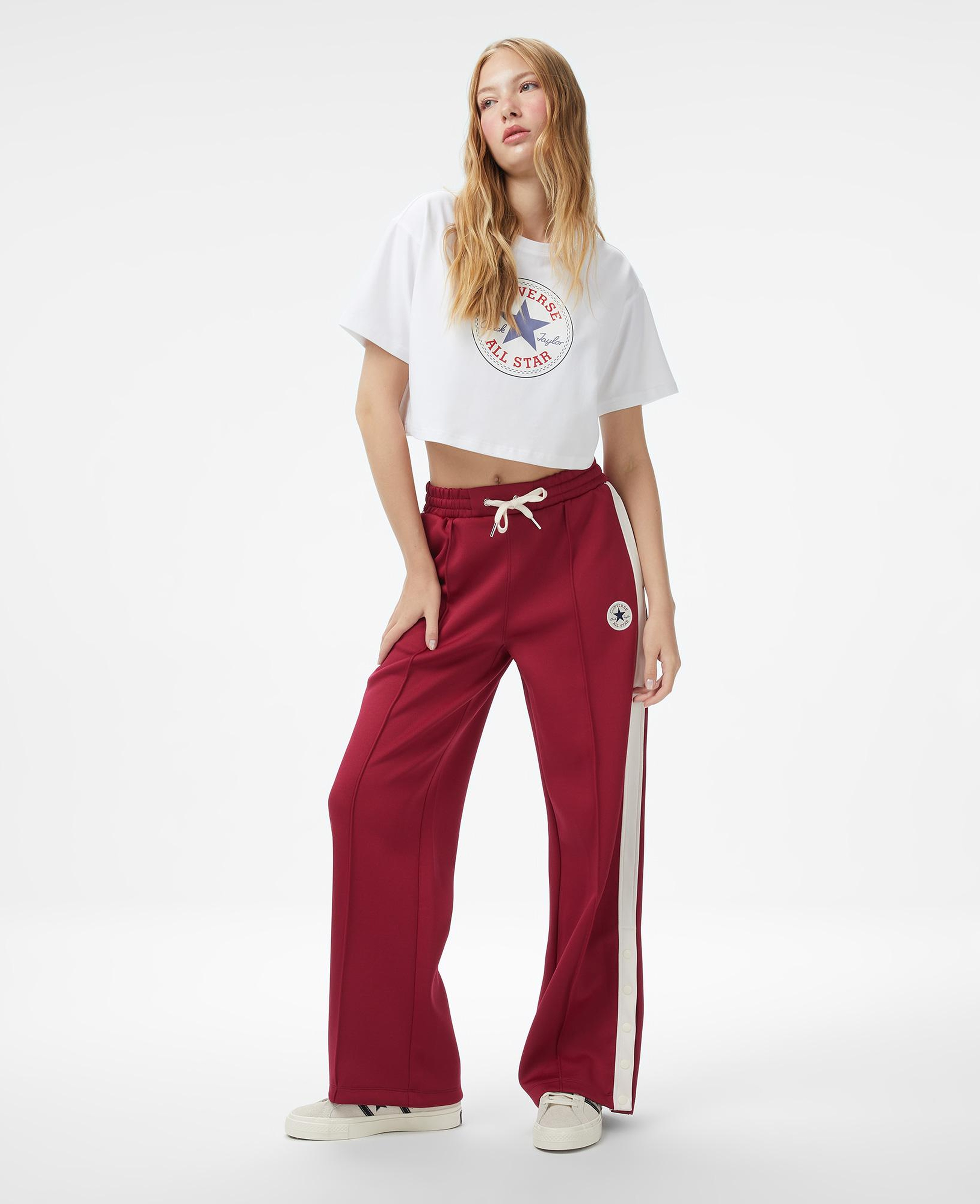 Converse Baskılı Kadın Beyaz T-Shirt