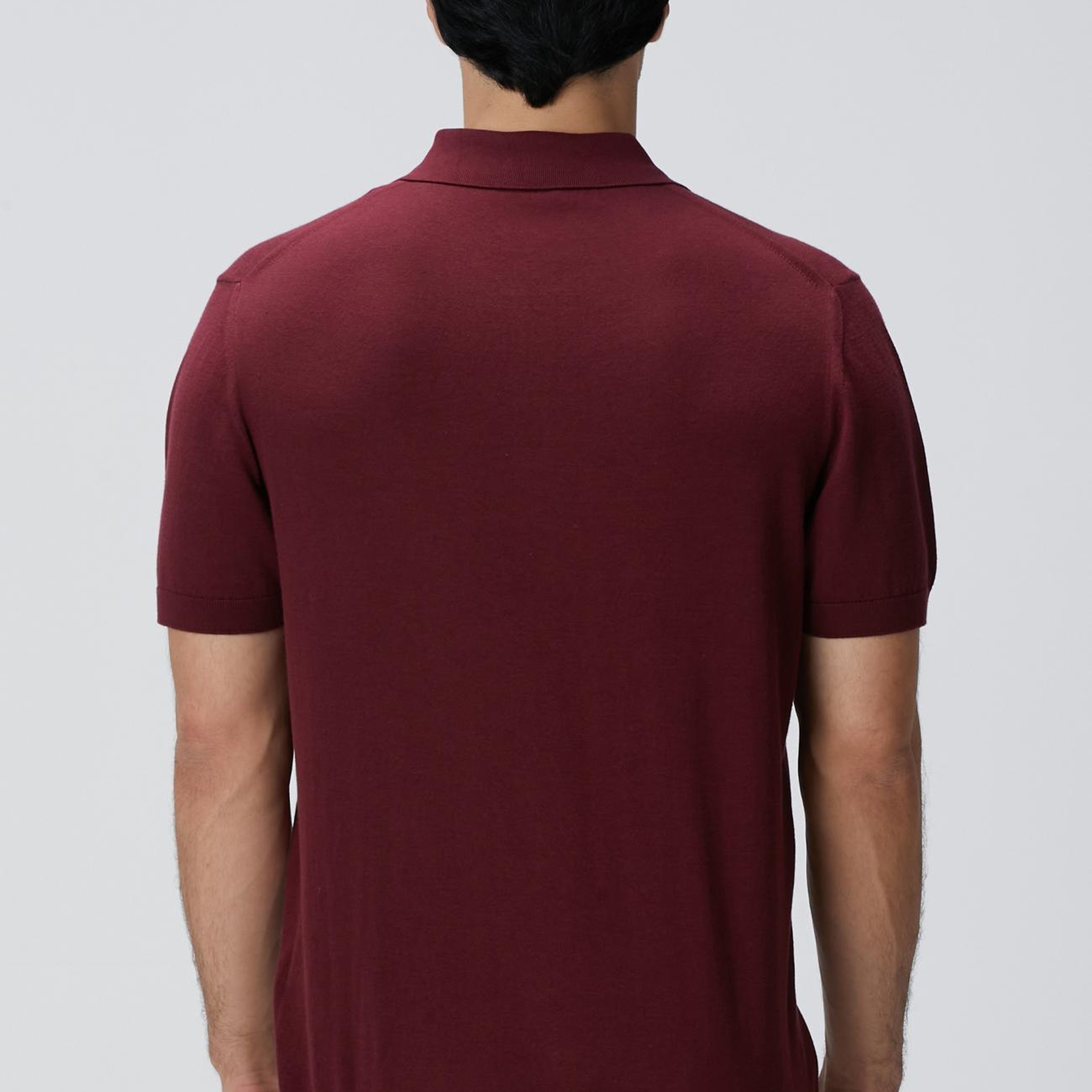 Network Erkek Bordo Polo Yaka Triko Kazak