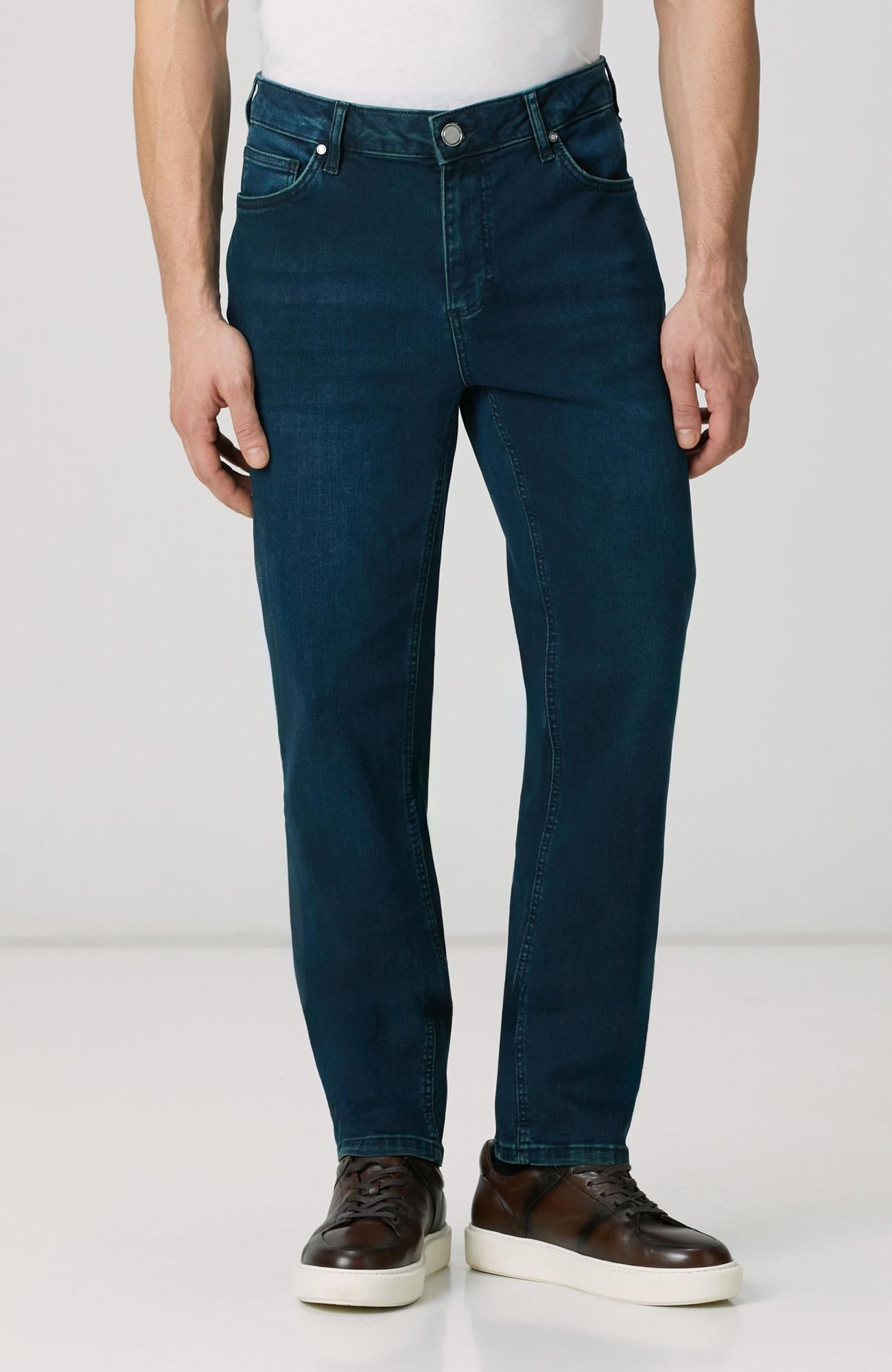 Network Erkek Lacivert Örme Denim Pantolon