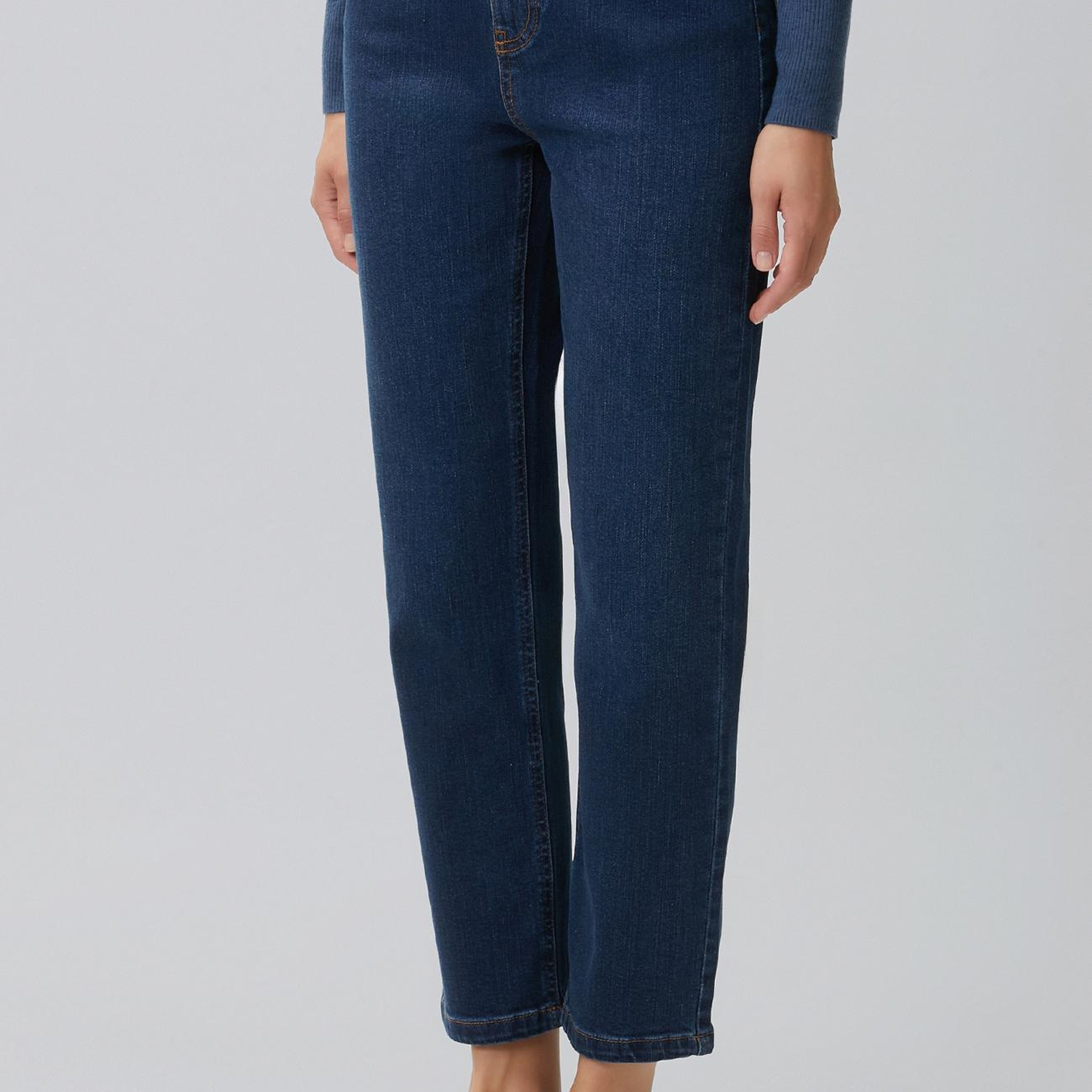 Network Kadın İndigo Slim Fit Denim Pantolon