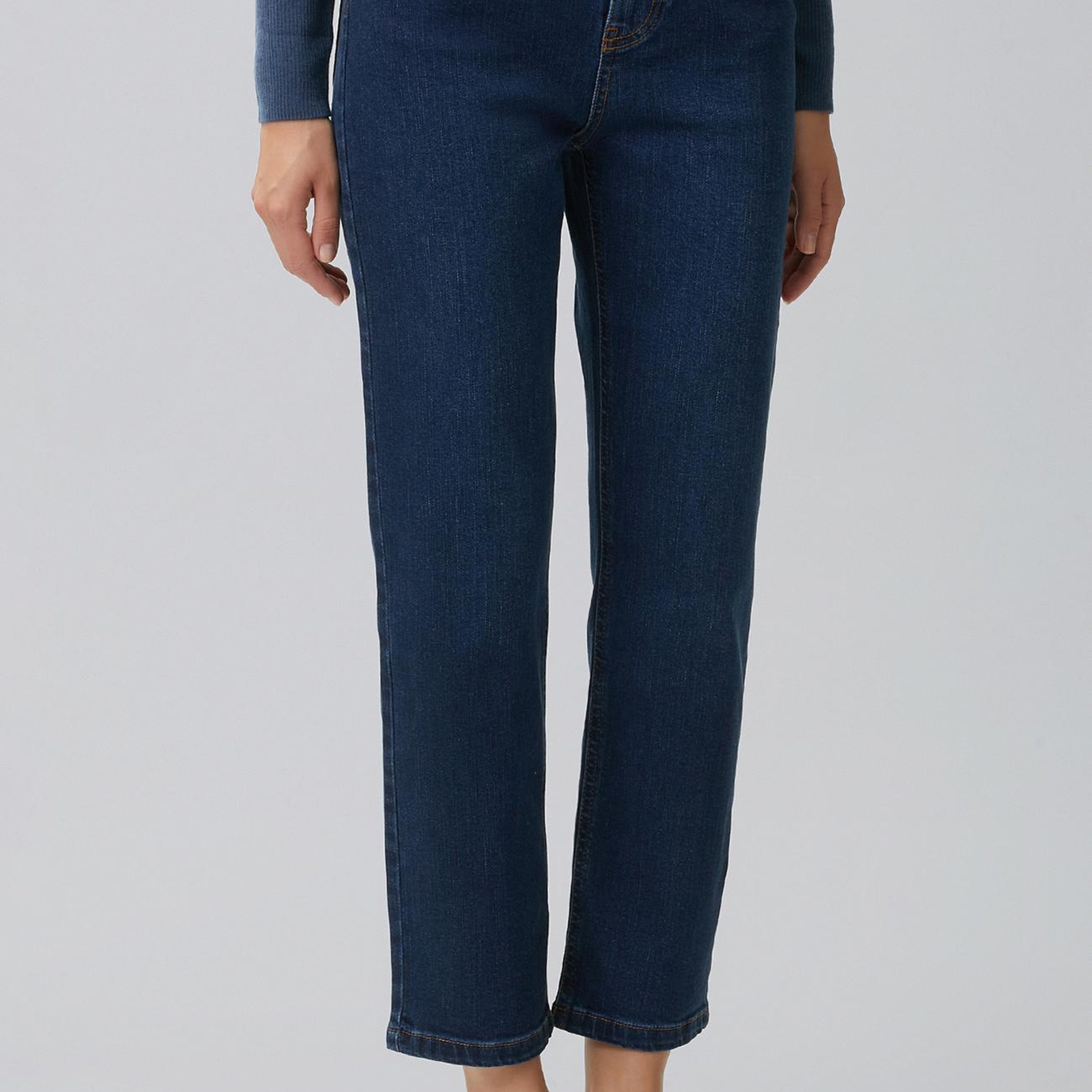 Network Kadın İndigo Slim Fit Denim Pantolon