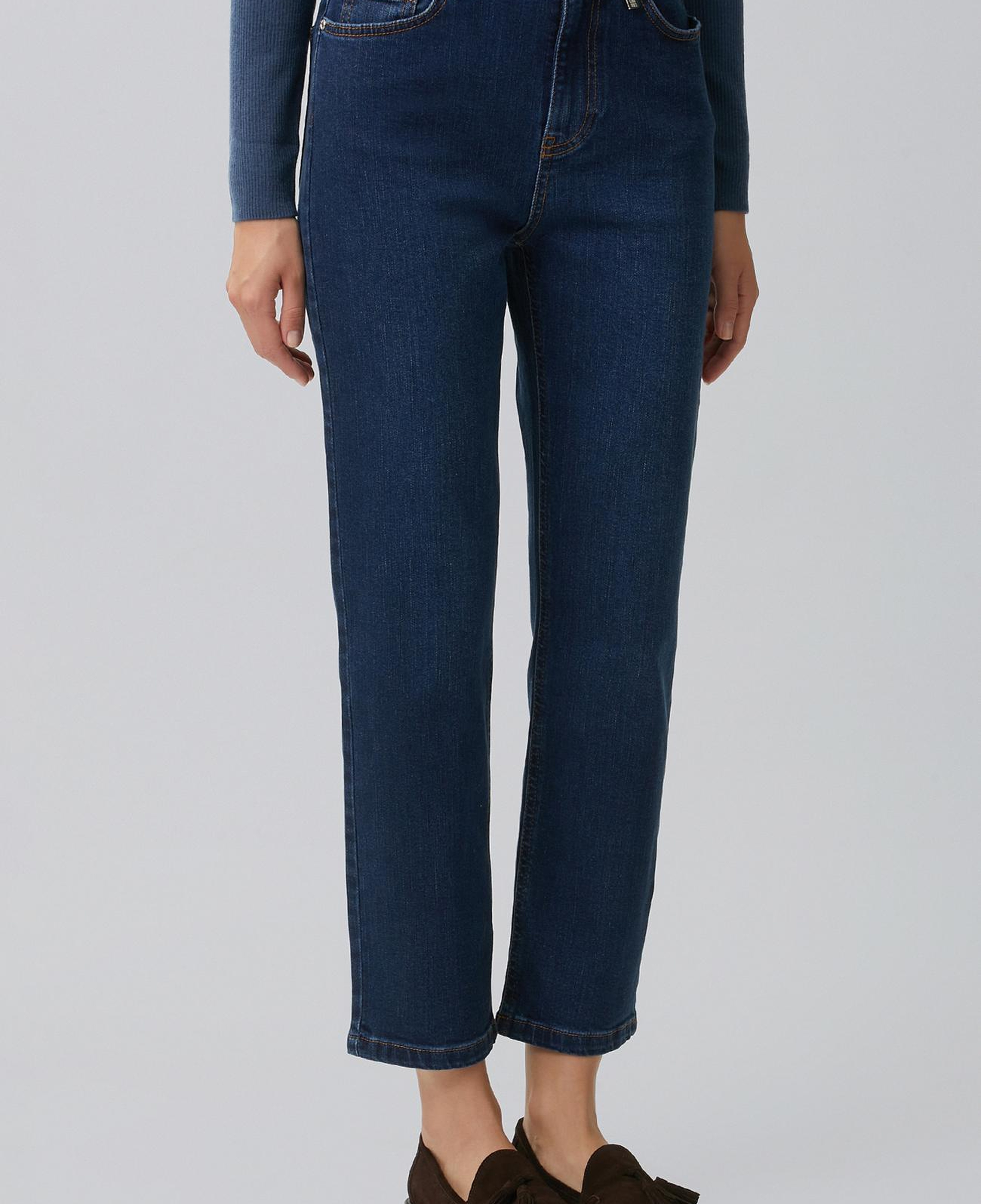 Network Kadın İndigo Slim Fit Denim Pantolon
