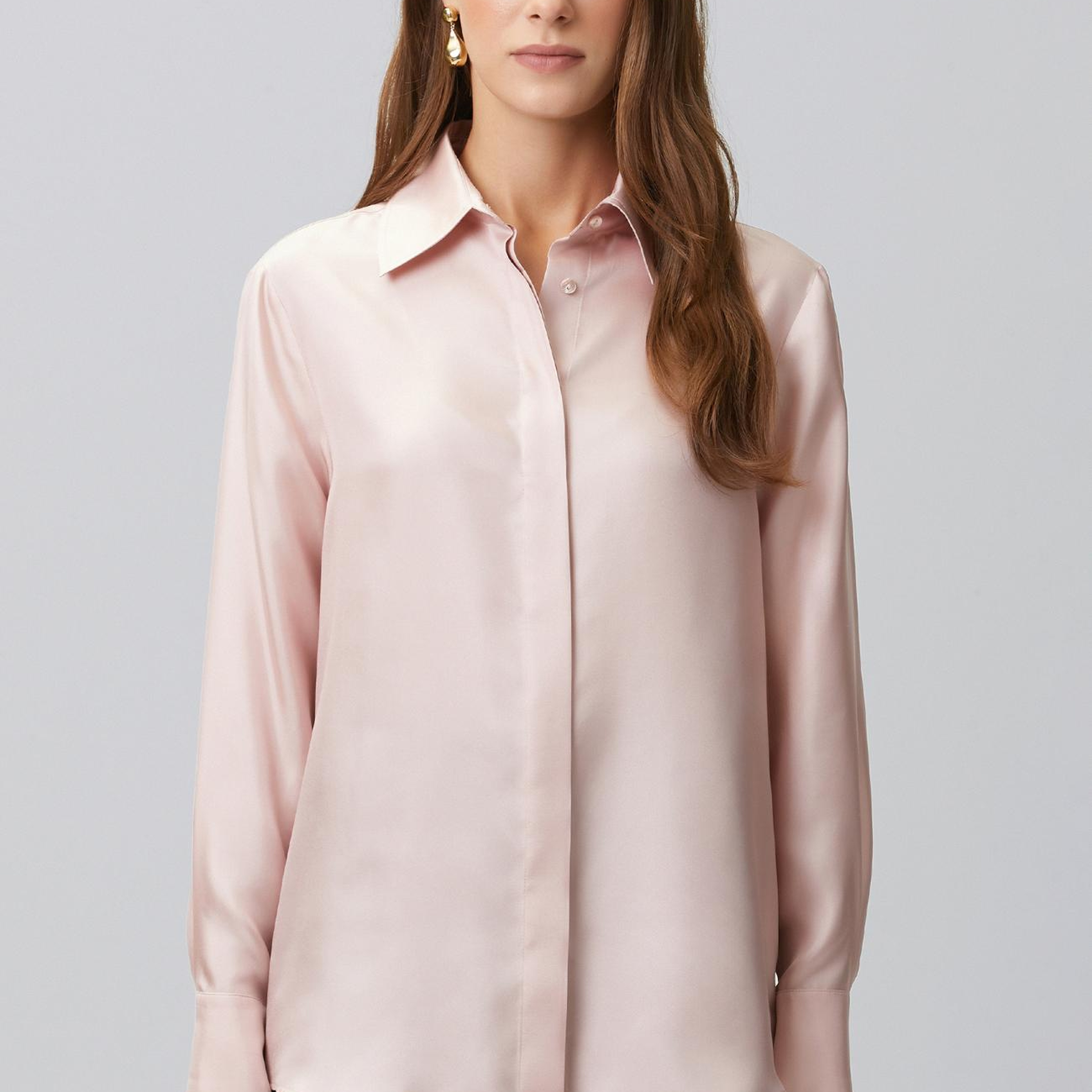 Network Kadın Limited Pembe İpek Twill Gömlek