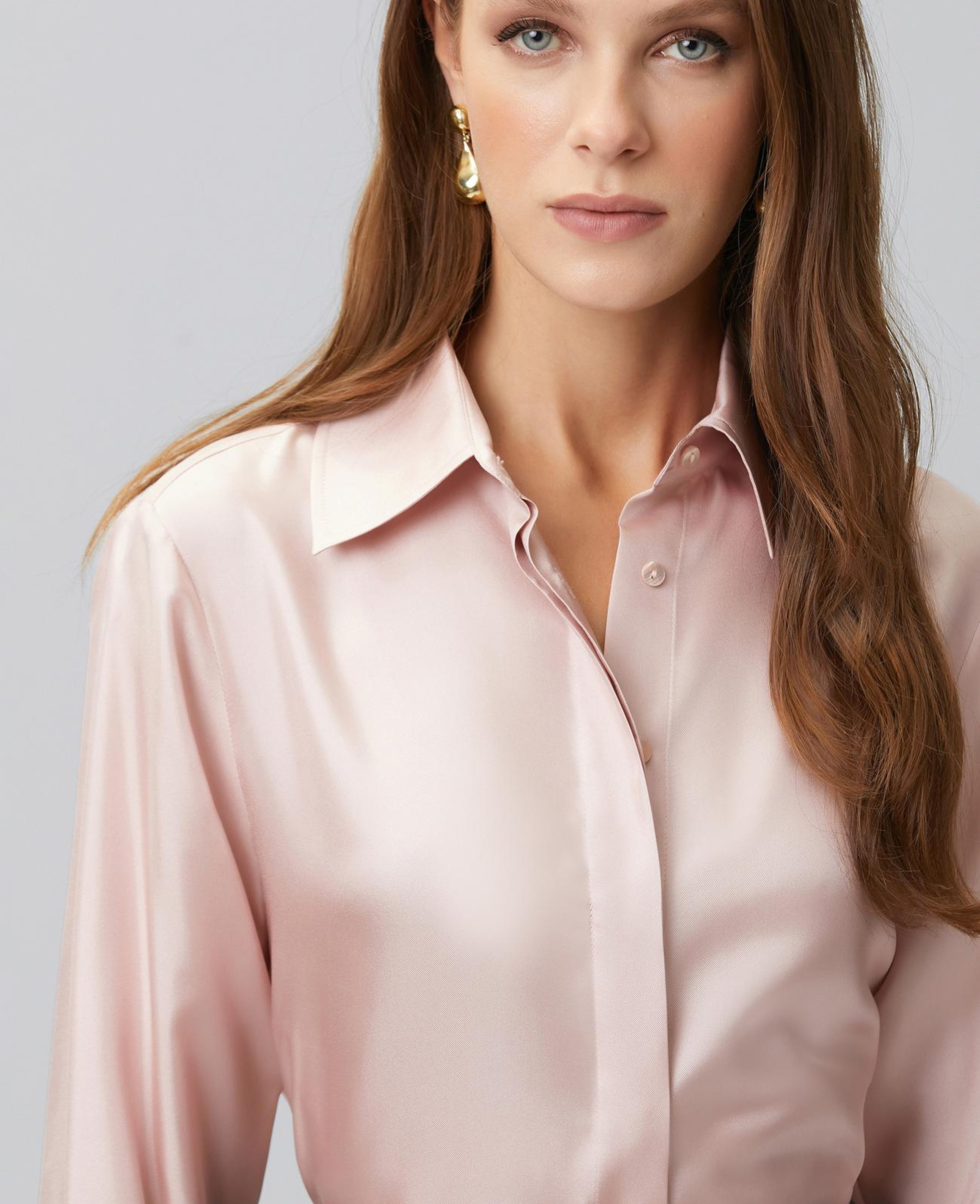 Network Kadın Limited Pembe İpek Twill Gömlek