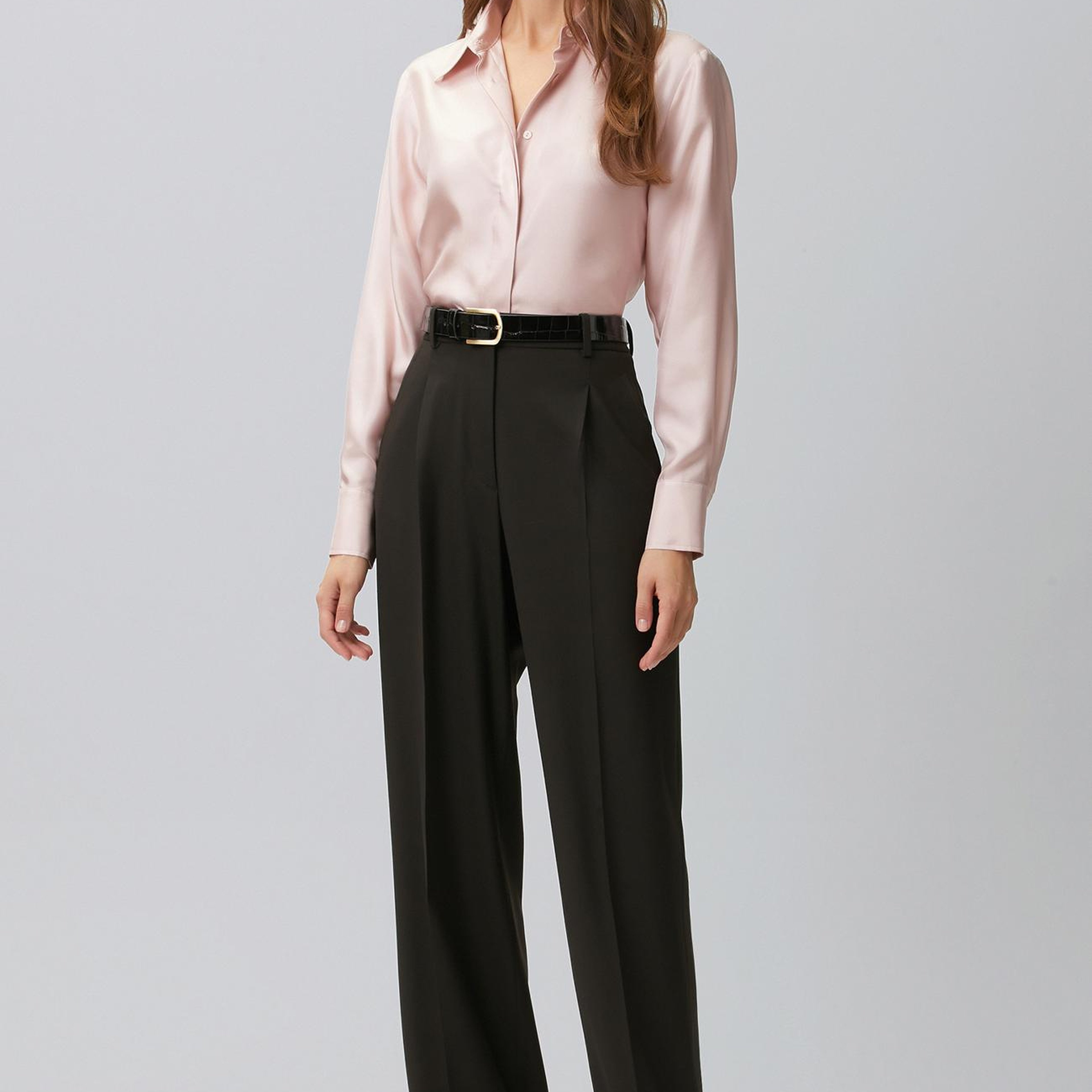 Network Kadın Limited Pembe İpek Twill Gömlek