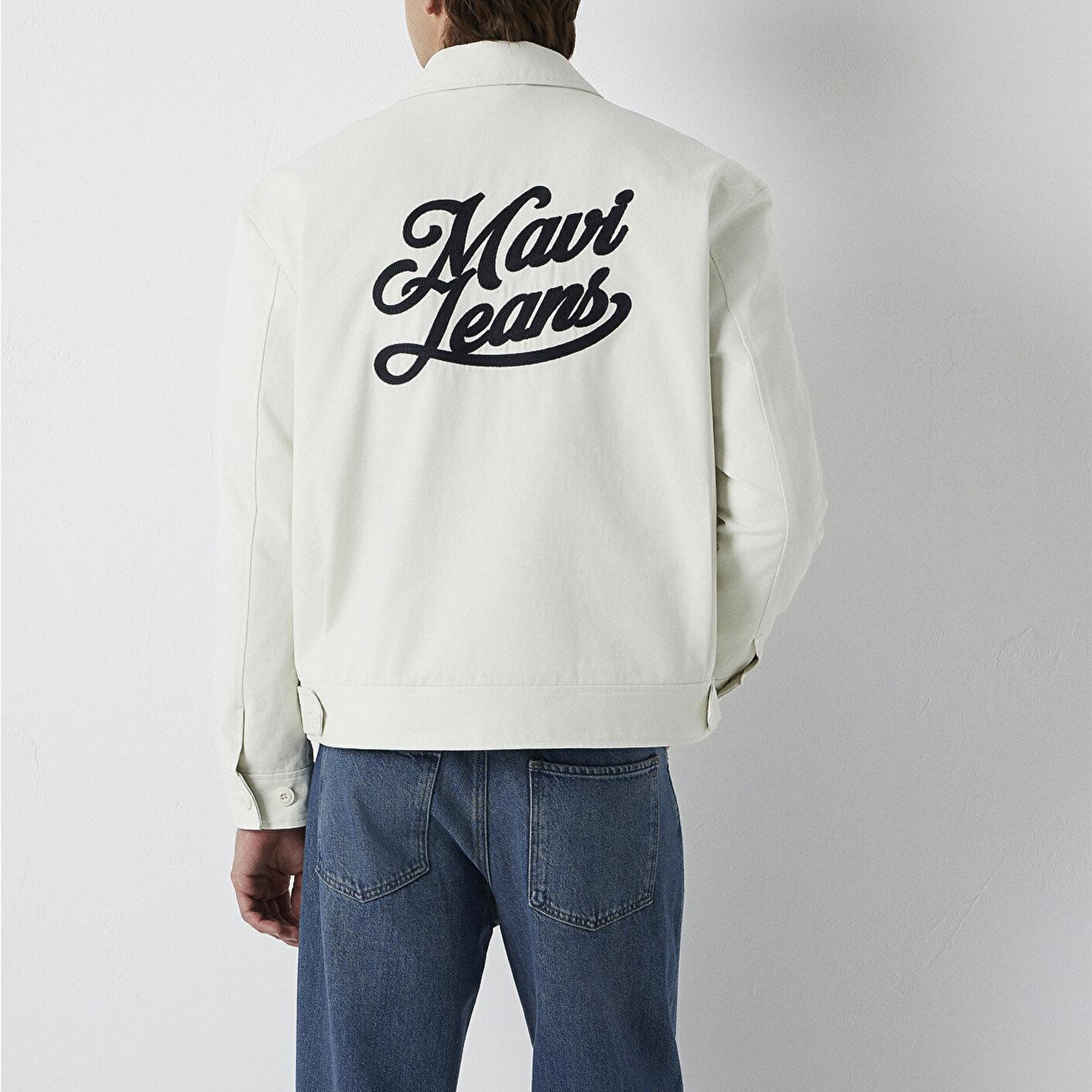 Mavi Mavi Jeans Detaylı Ekru Ceket Loose Fit / Bol Rahat Kesim 0110766-86412