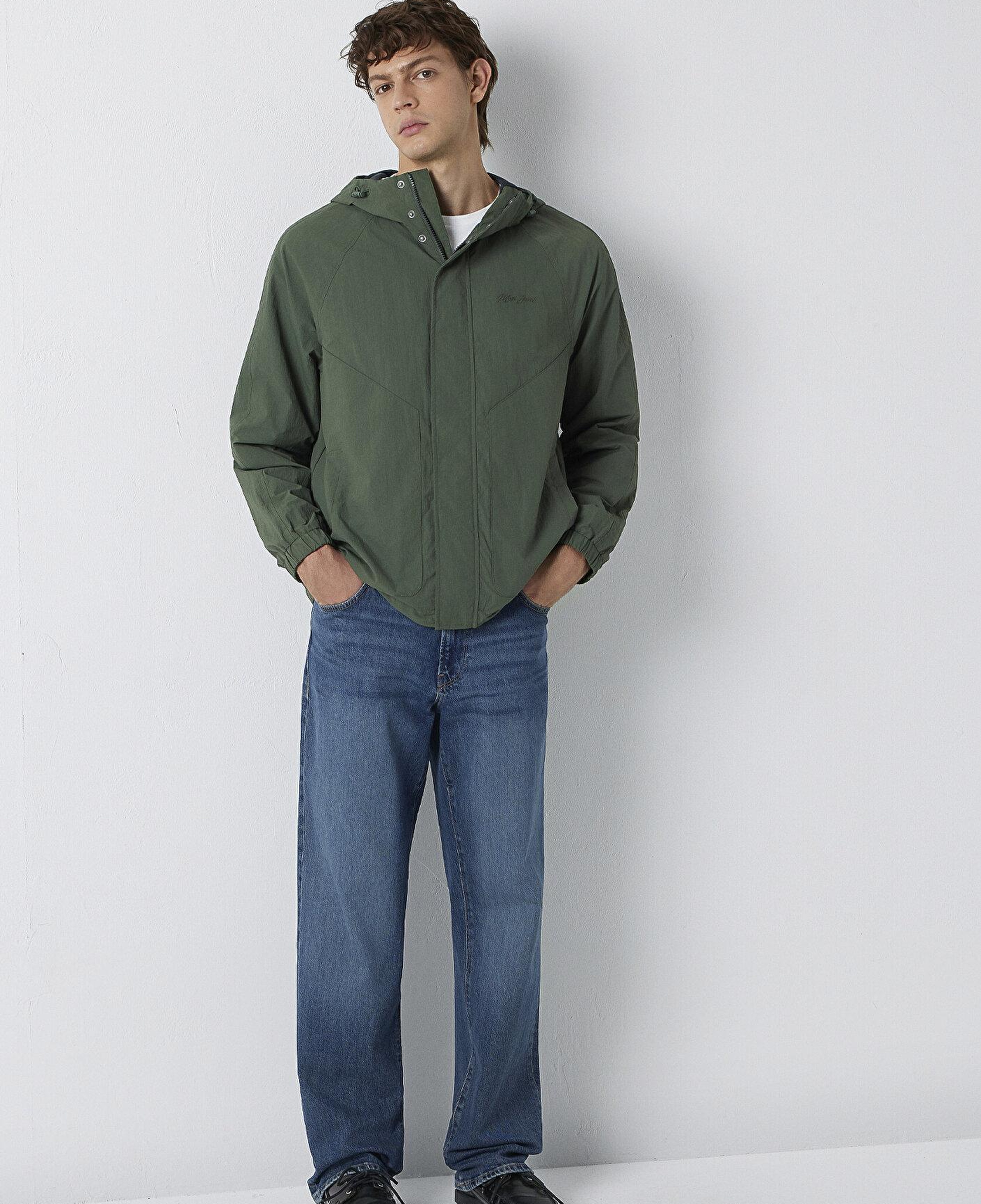 Mavi Yeşil Ceket Loose Fit / Bol Rahat Kesim 0110842-71551