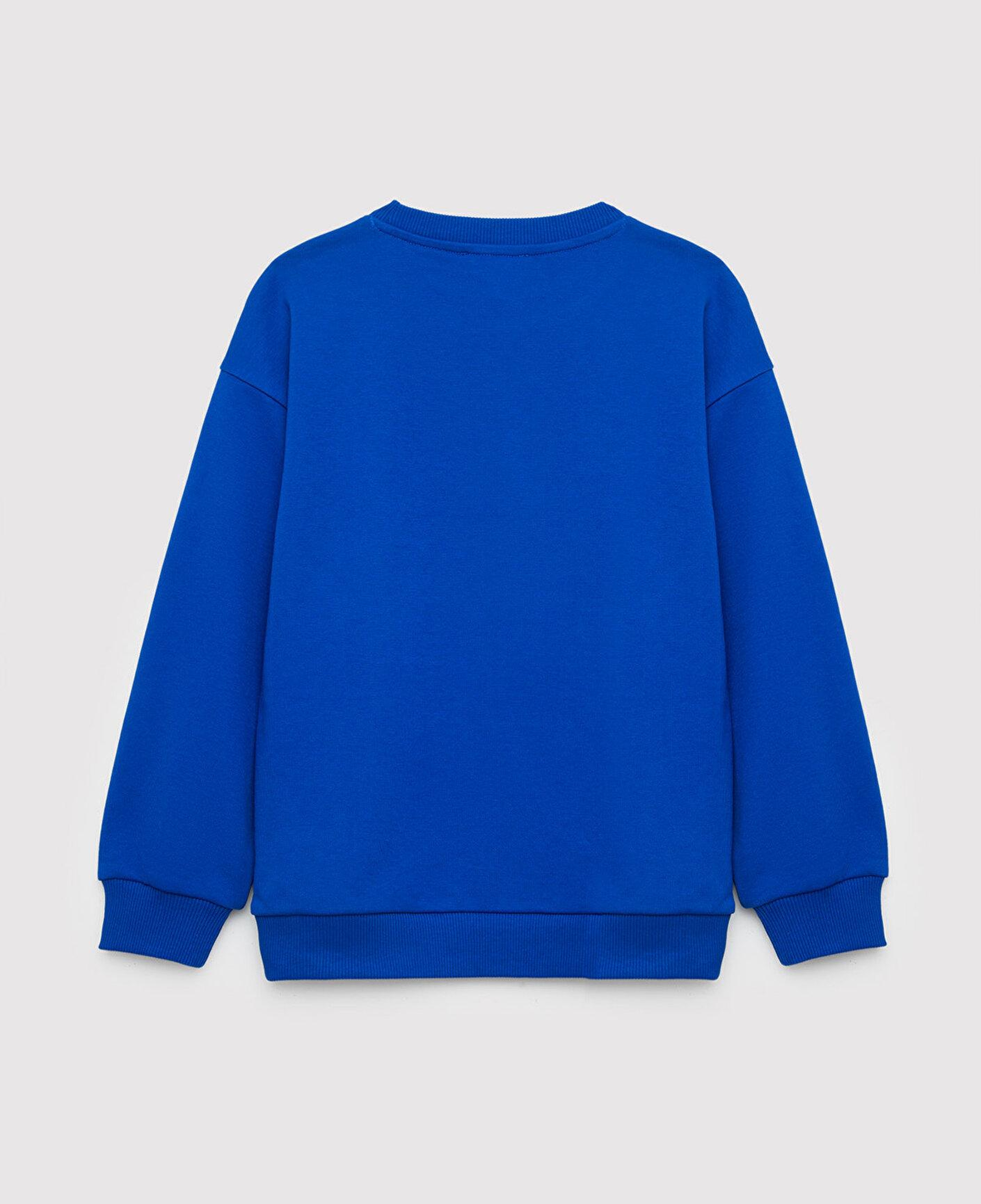 Mavi Minecraft Baskılı Kapüşonsuz Sweatshirt 6S10191-70896
