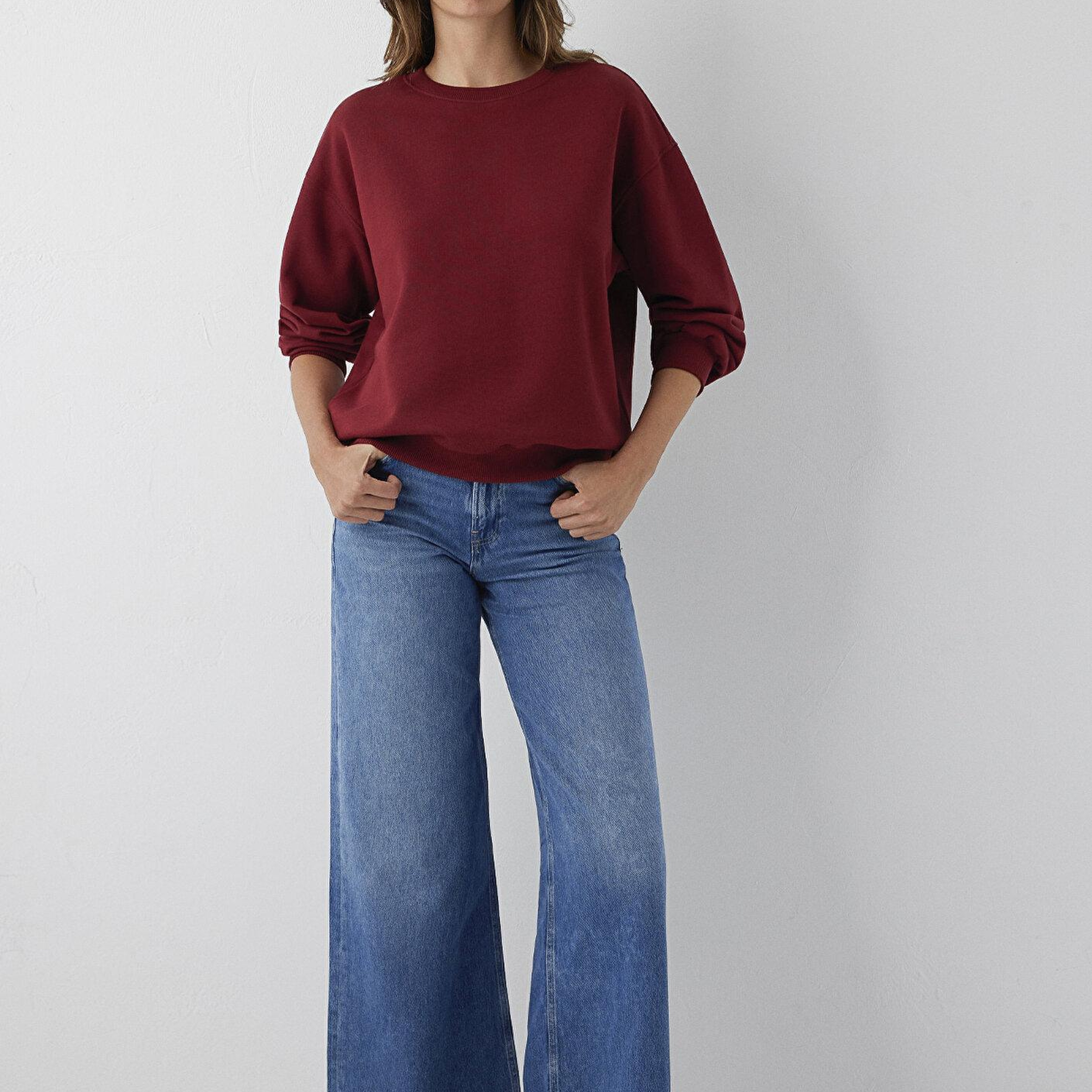Mavi Kırmızı Sweatshirt 1S10567-85347