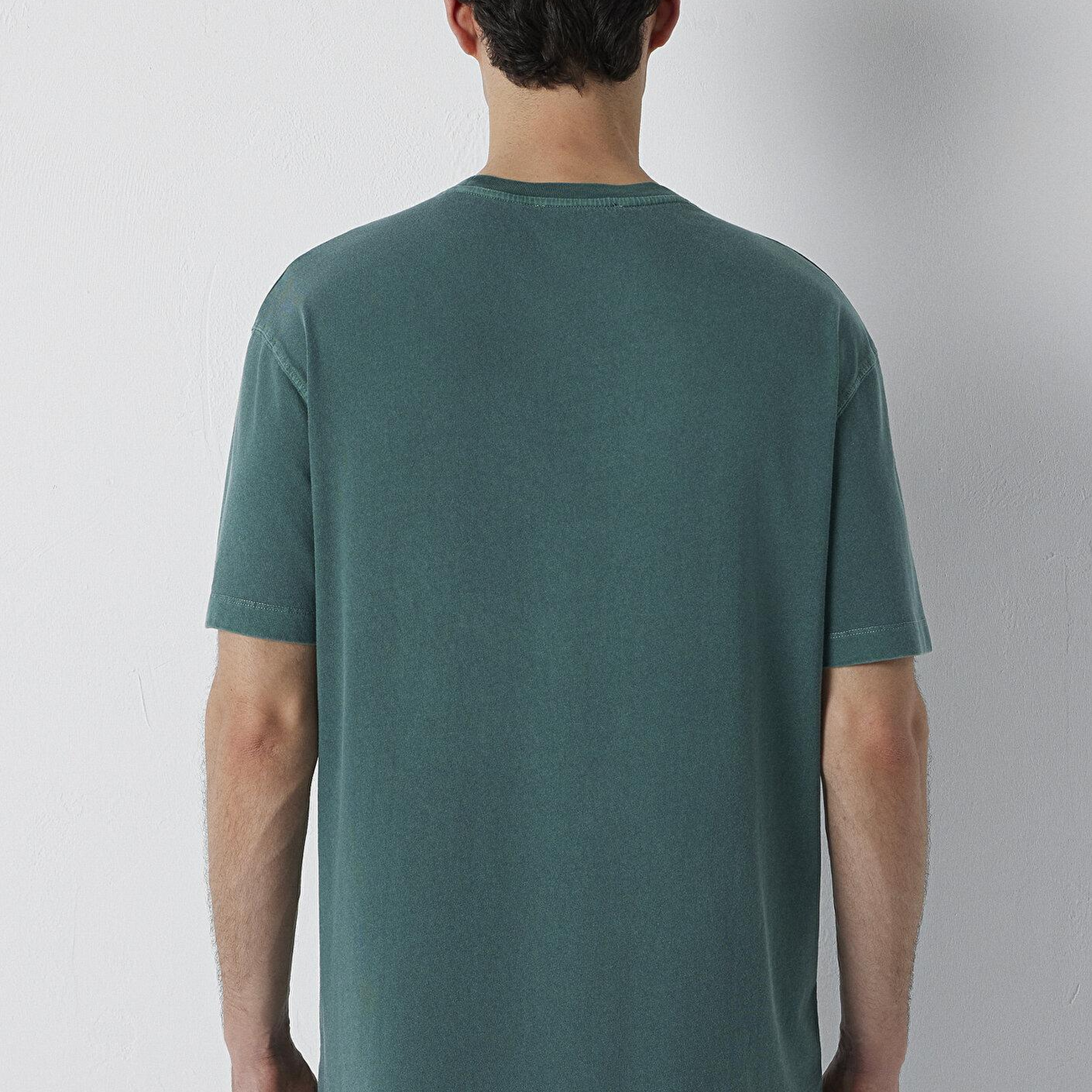 Mavi Baskılı Yeşil Tişört Loose Fit / Bol Rahat Kesim 0613515-85173