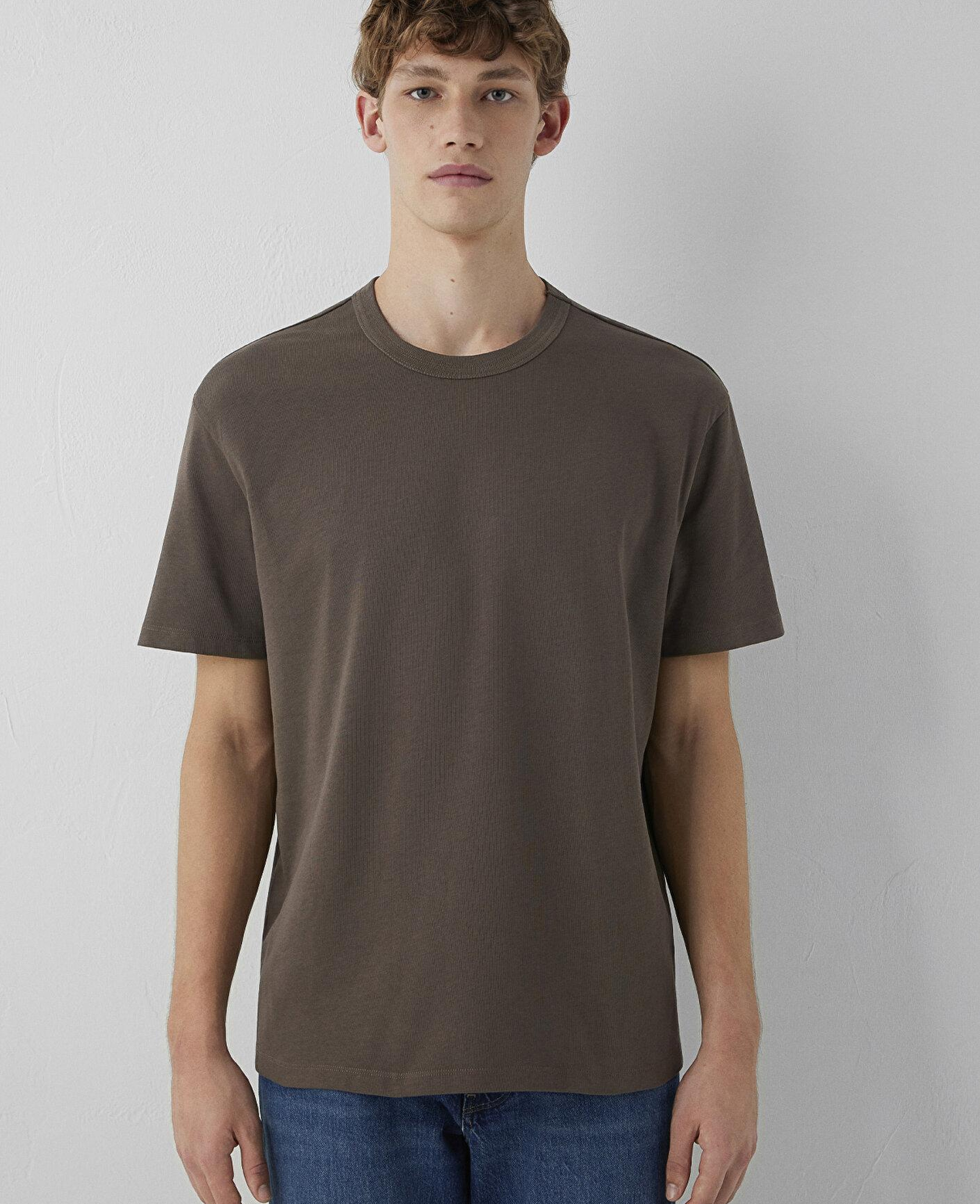 Mavi Yeşil Basic Tişört Loose Fit / Bol Rahat Kesim 0613624-71550