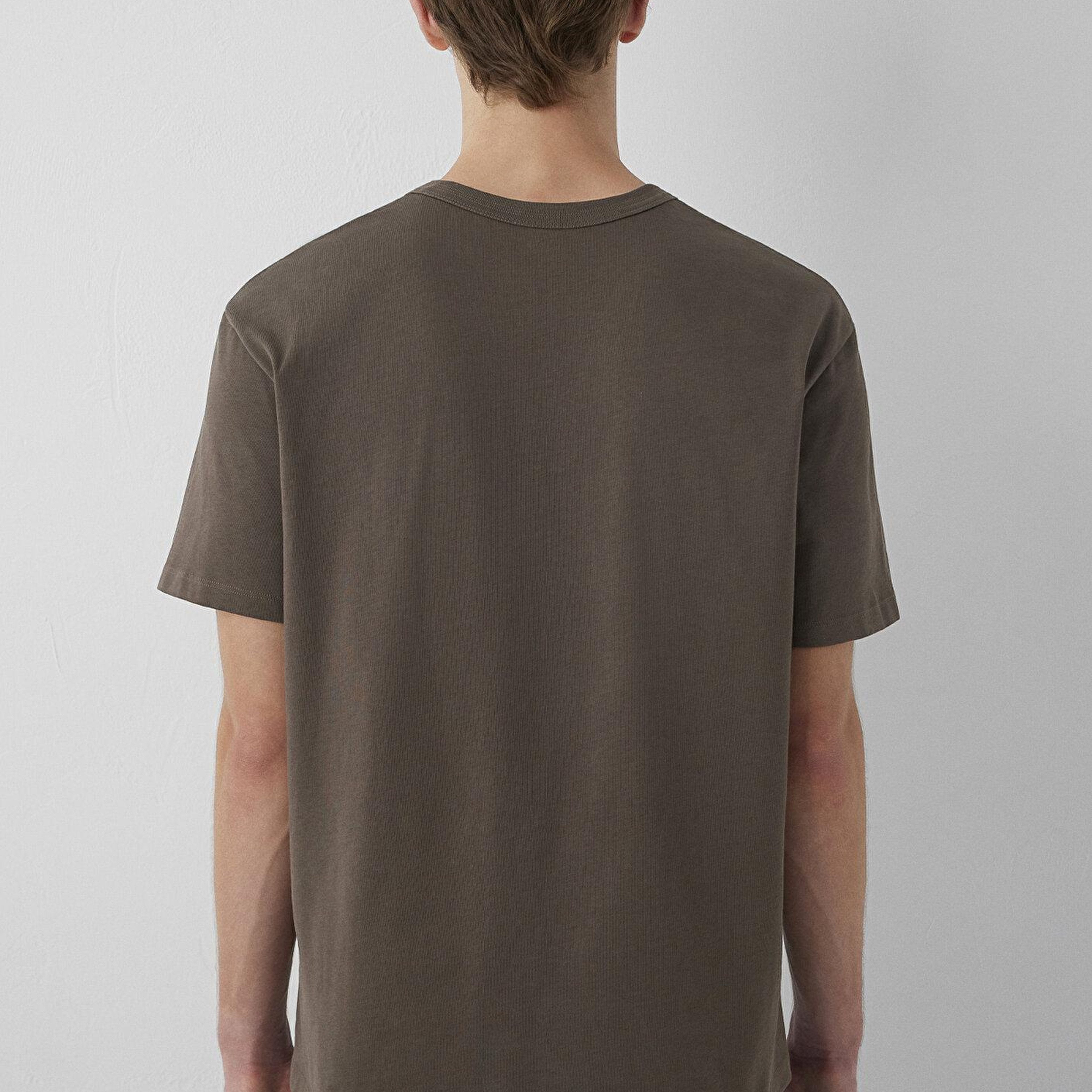 Mavi Yeşil Basic Tişört Loose Fit / Bol Rahat Kesim 0613624-71550