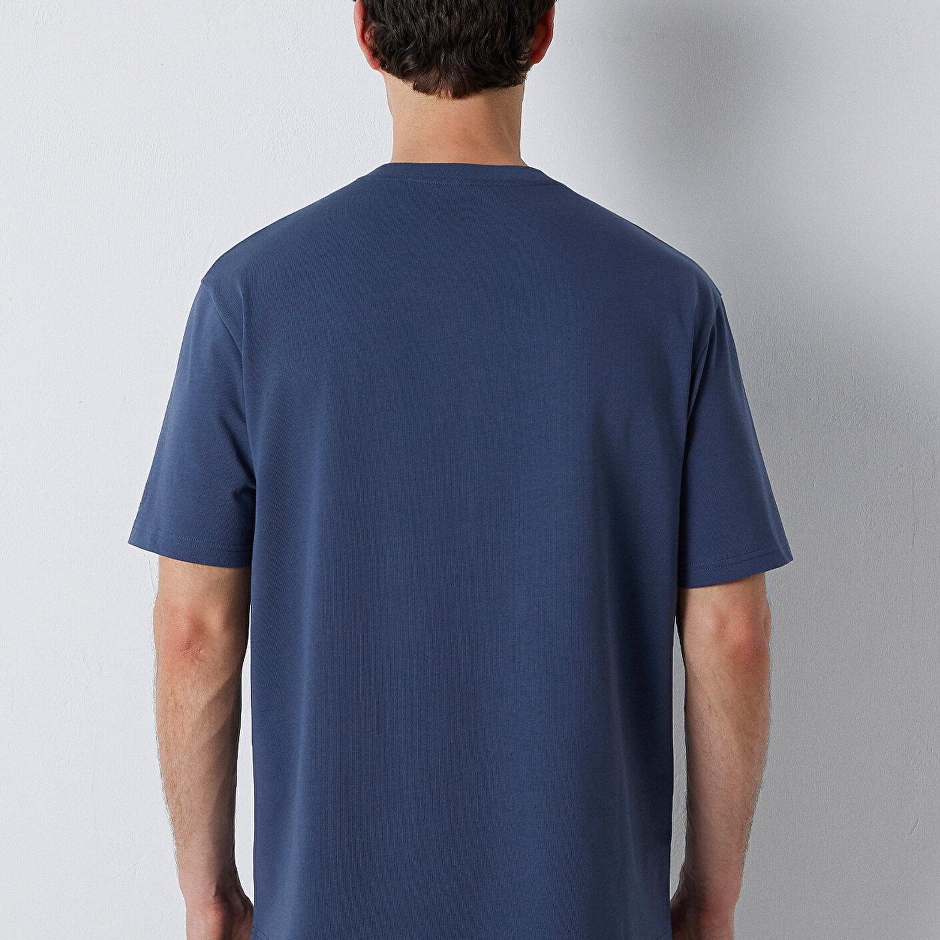Mavi Lacivert Basic Tişört Loose Fit / Bol Rahat Kesim 0611924-70759