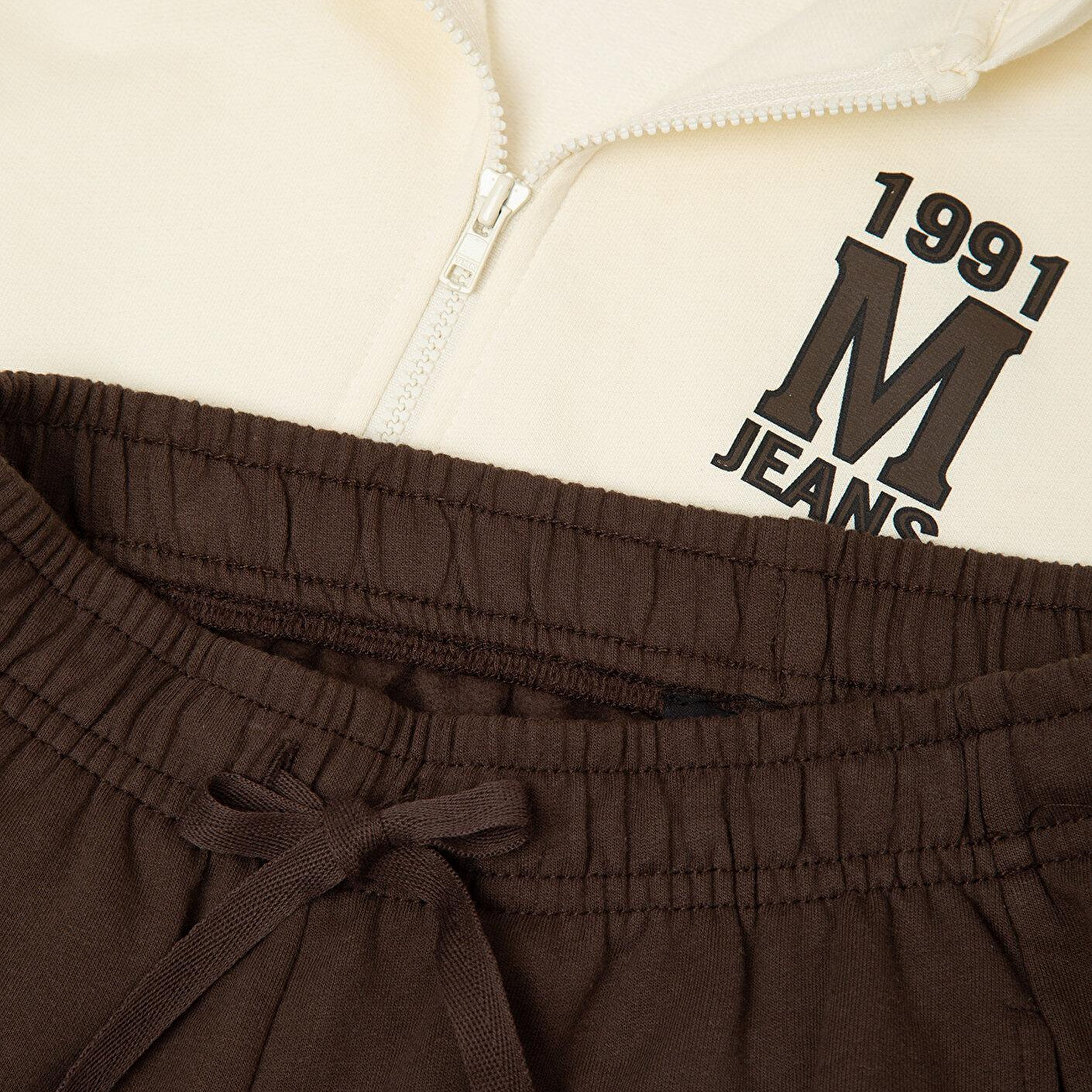 Mavi Mavi Logo Baskılı Ekru Eşofman Takımı 6T10007-80194