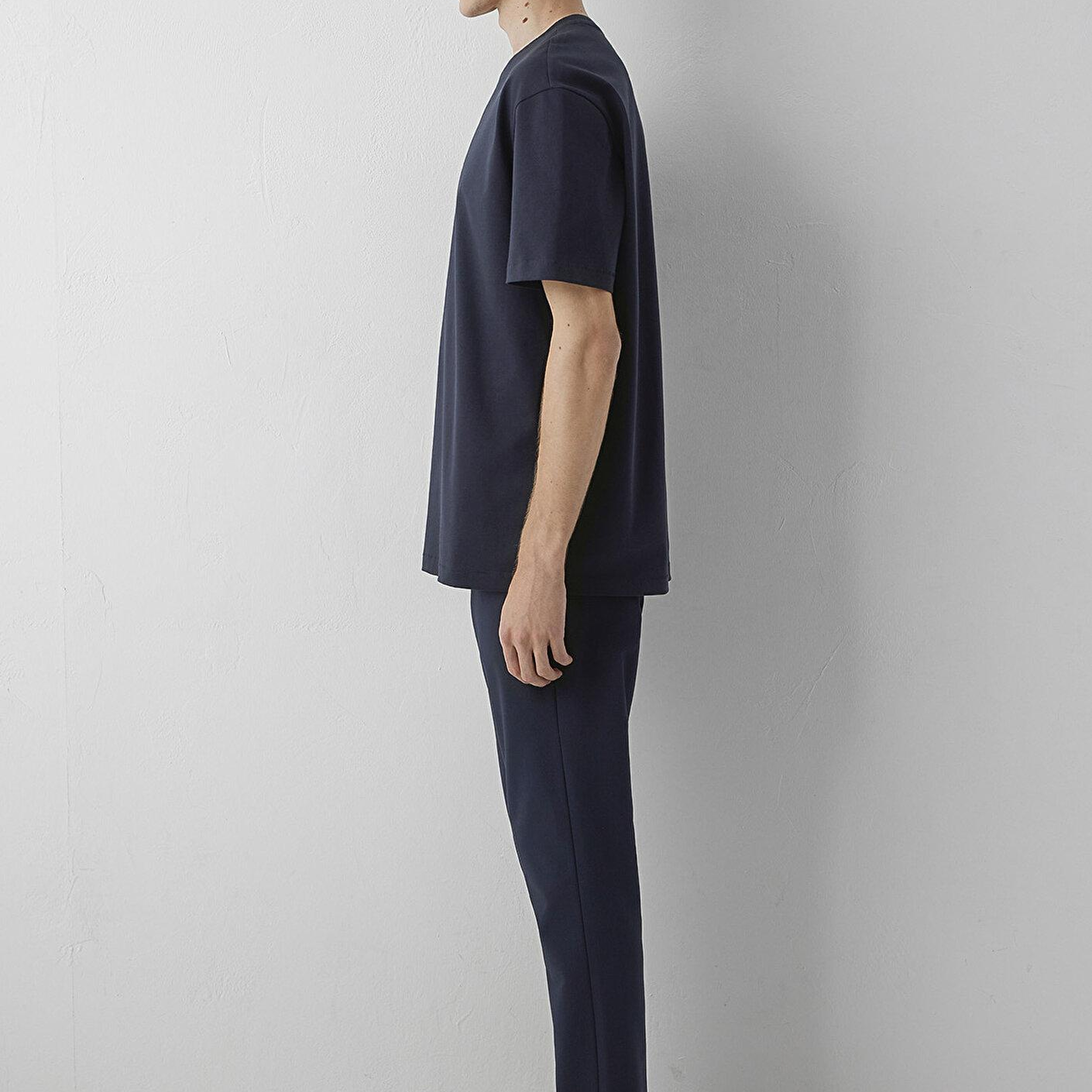 Mavi Lacivert Basic Tişört Loose Fit / Bol Rahat Kesim 0612269-70489
