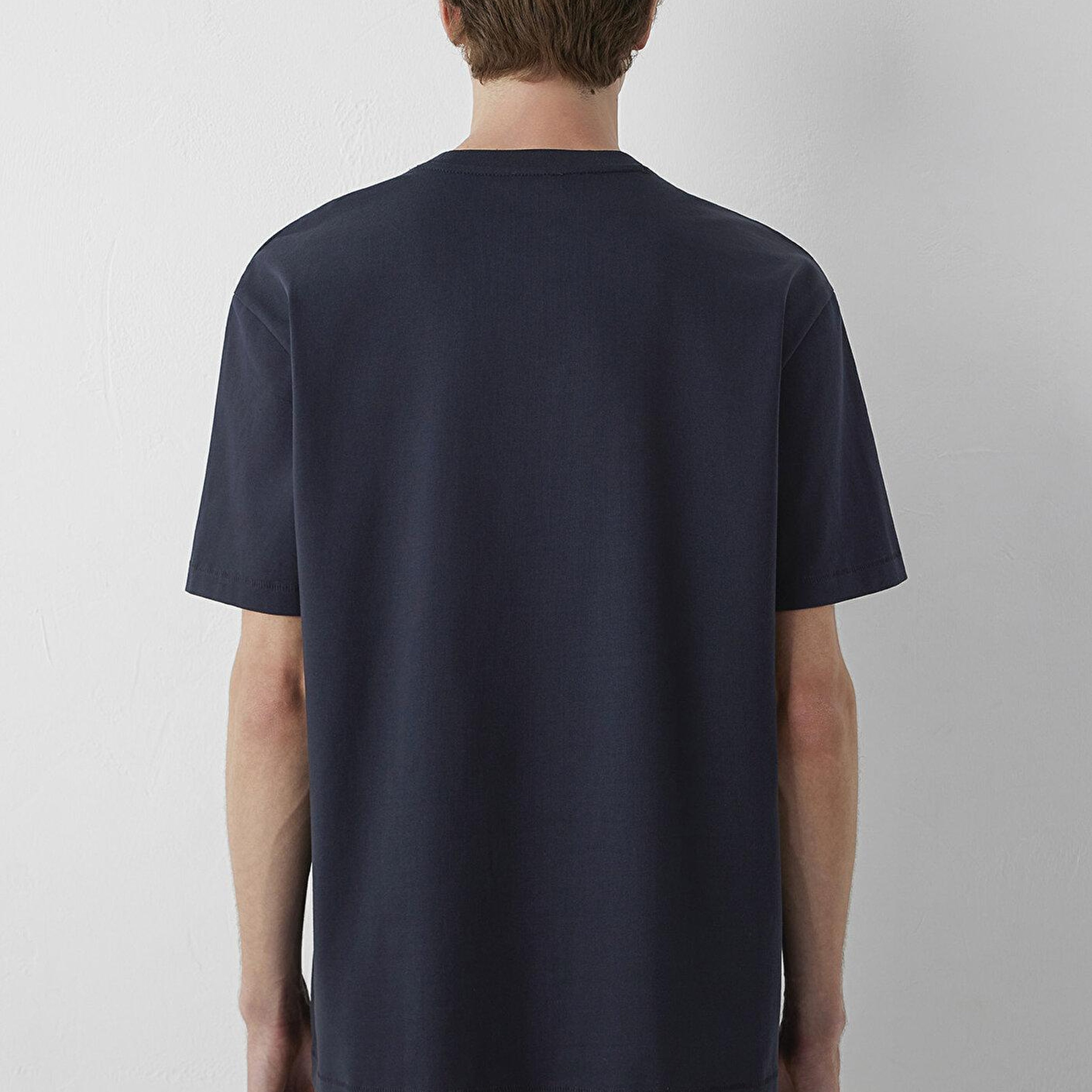 Mavi Lacivert Basic Tişört Loose Fit / Bol Rahat Kesim 0612269-70489