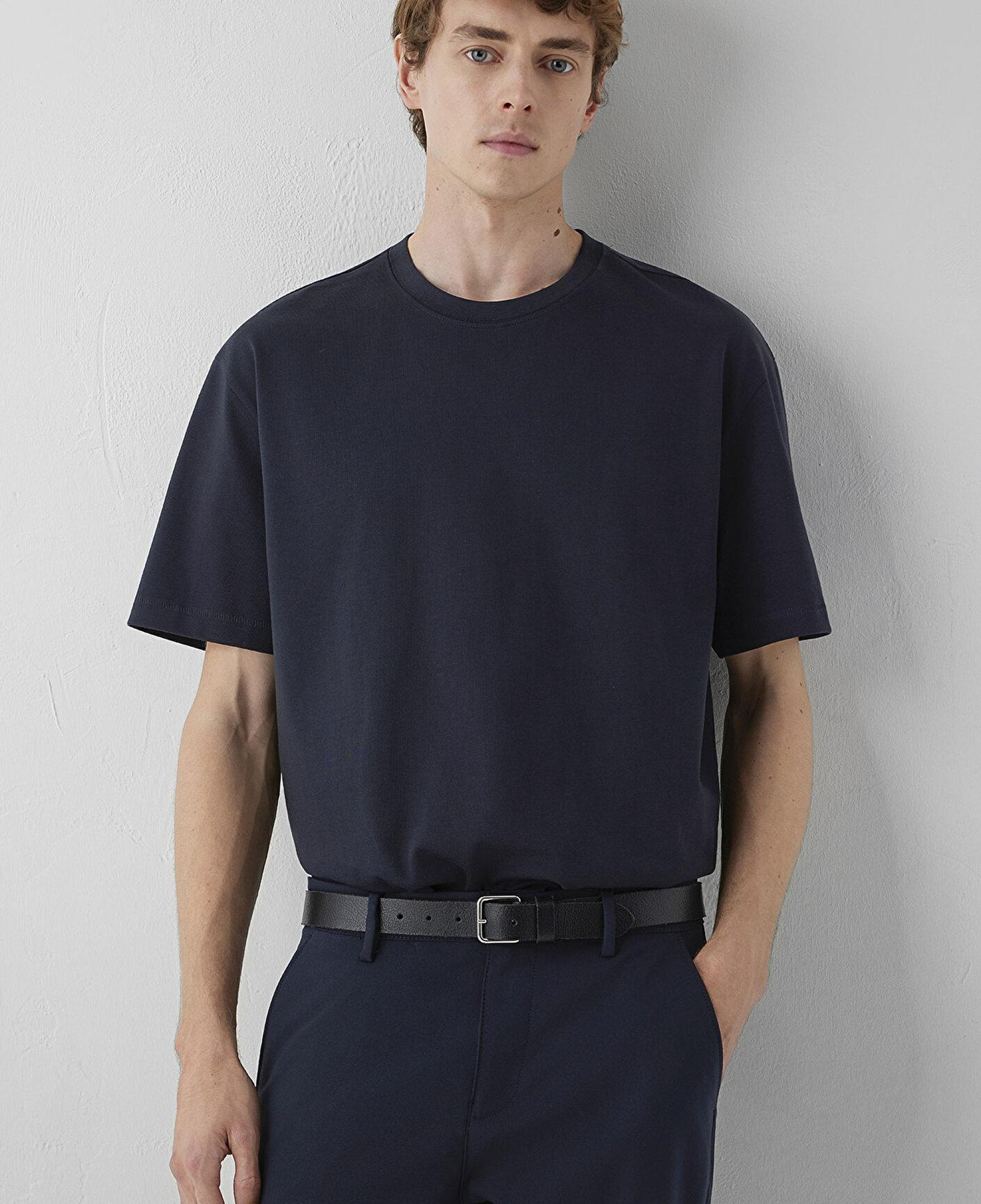 Mavi Lacivert Basic Tişört Loose Fit / Bol Rahat Kesim 0612269-70489