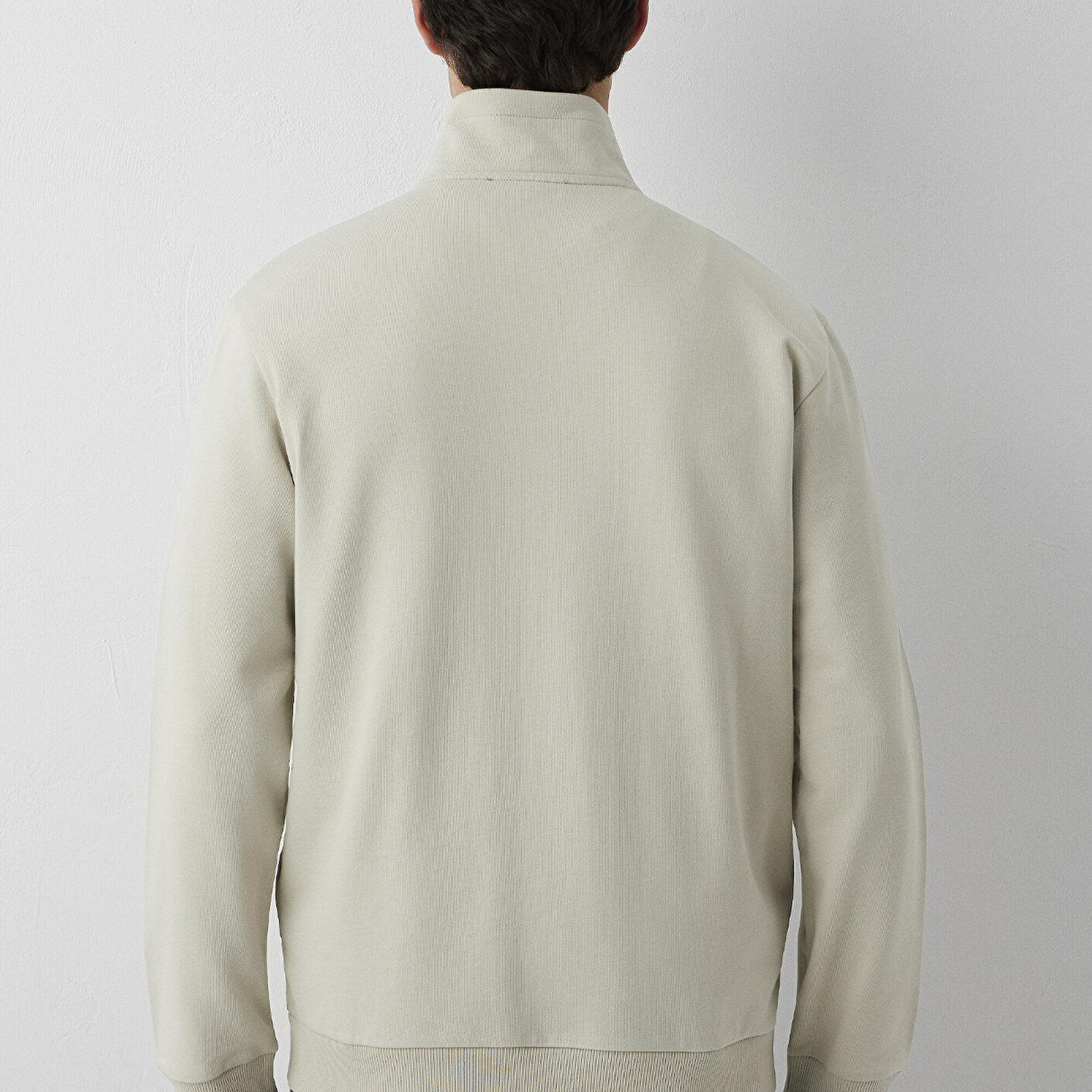 Mavi Fermuarlı Bej Sweatshirt 0S10653-70144