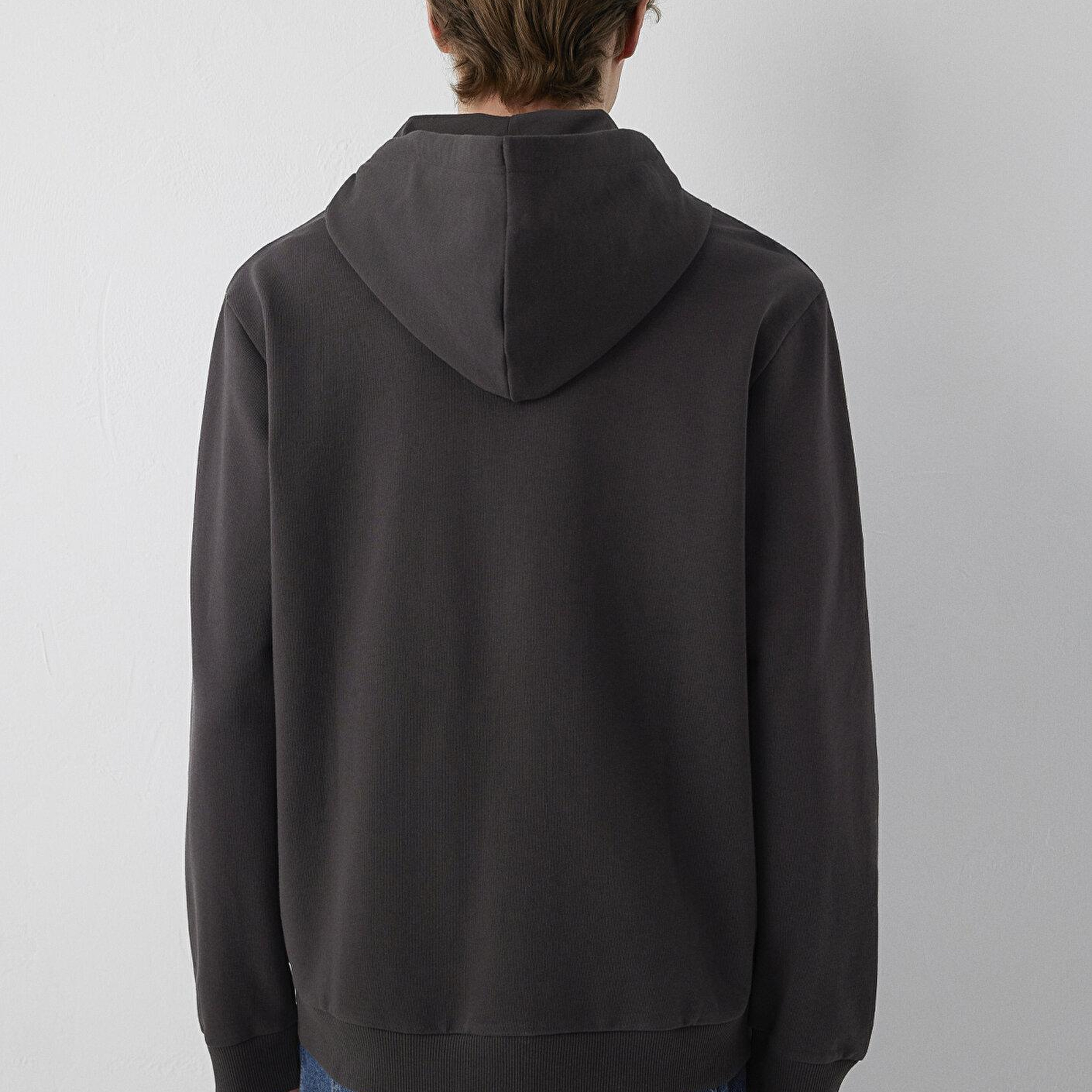 Mavi Kapüşonlu Fermuarlı Kahverengi Sweatshirt 0S10423-70219