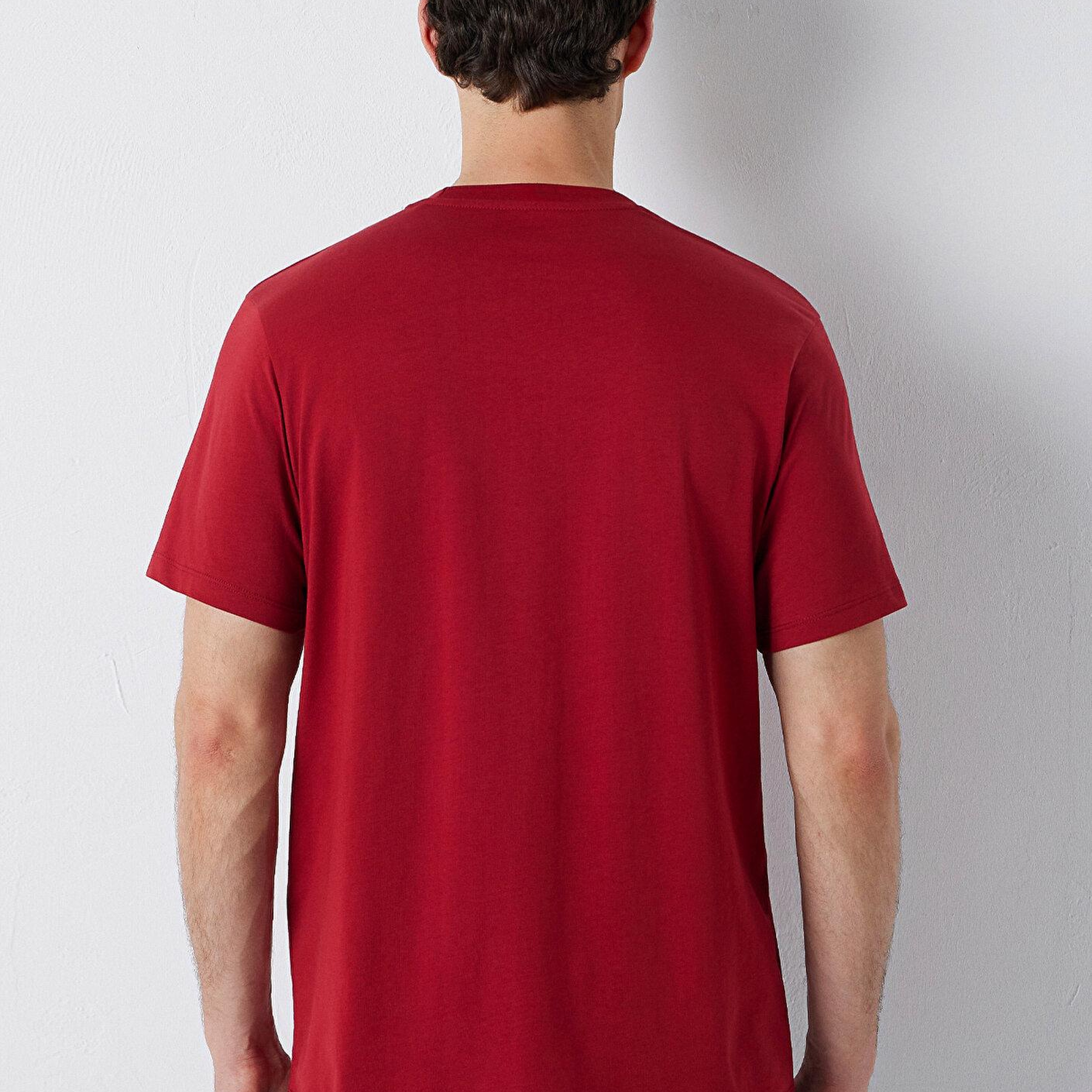Mavi Mavi Logo Baskılı Bordo Tişört Regular Fit / Normal Kesim 0612732-89065
