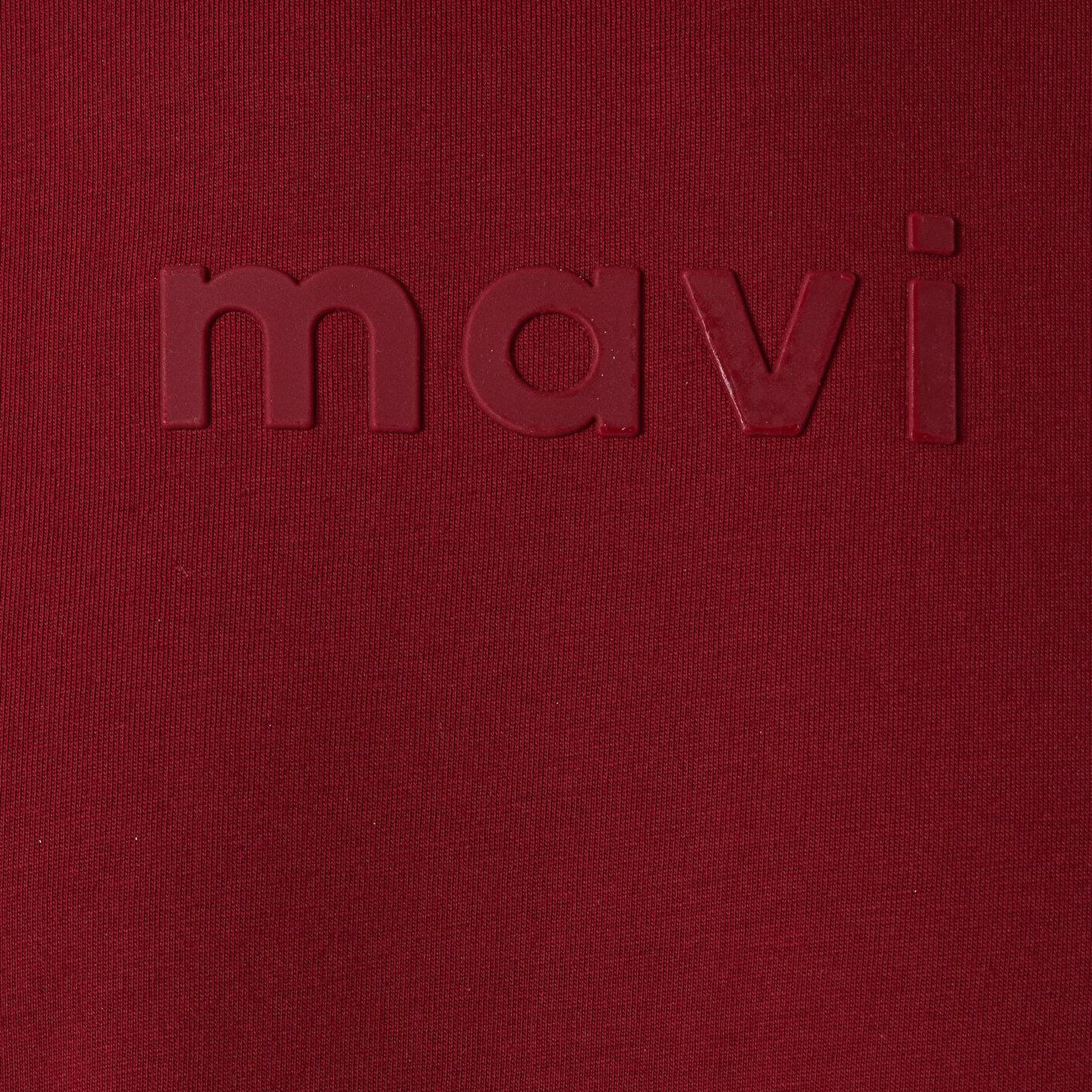 Mavi Mavi Logo Baskılı Bordo Tişört Regular Fit / Normal Kesim 0612732-89065