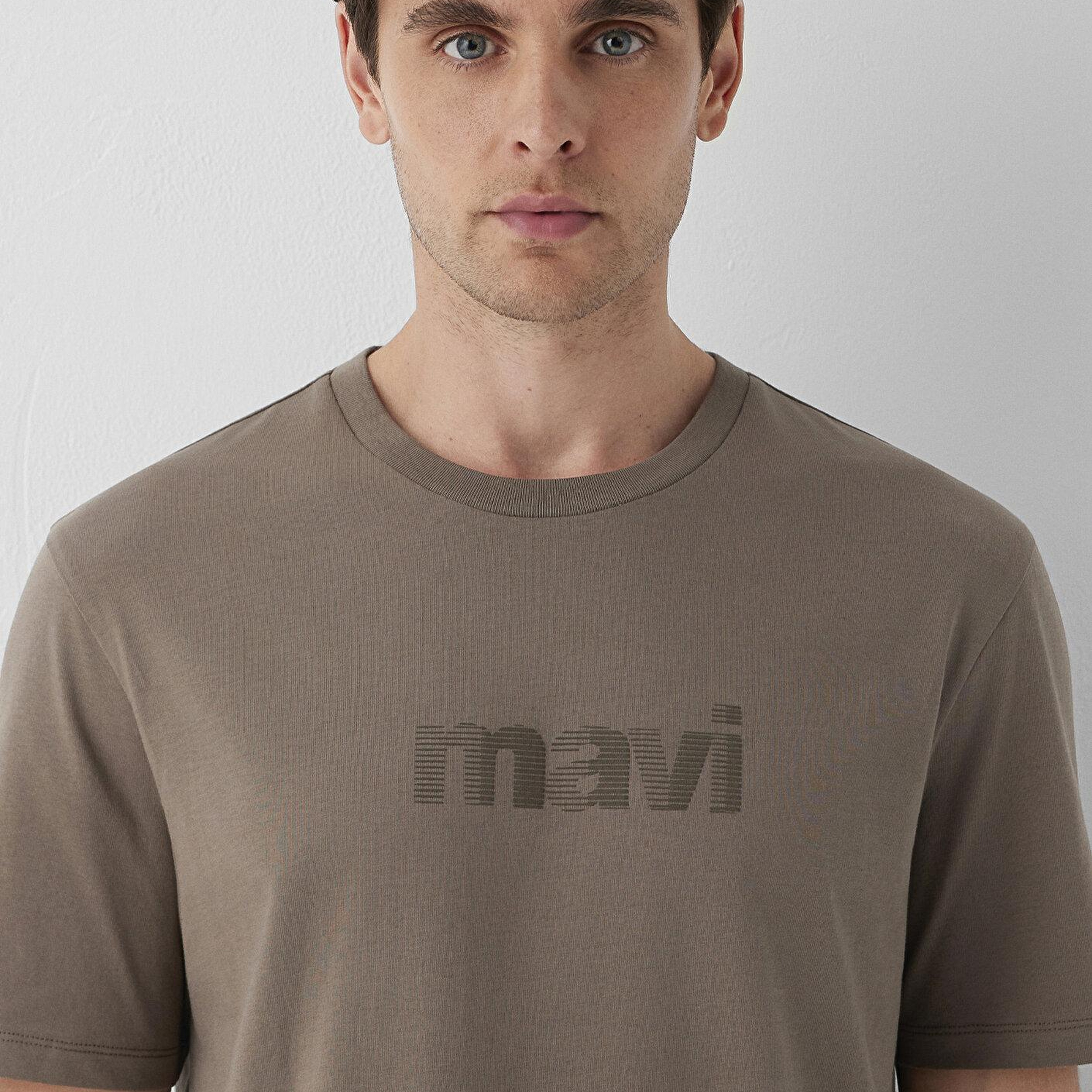 Mavi Mavi Logo Baskılı Kahverengi Tişört Regular Fit / Normal Kesim 0612936-70376