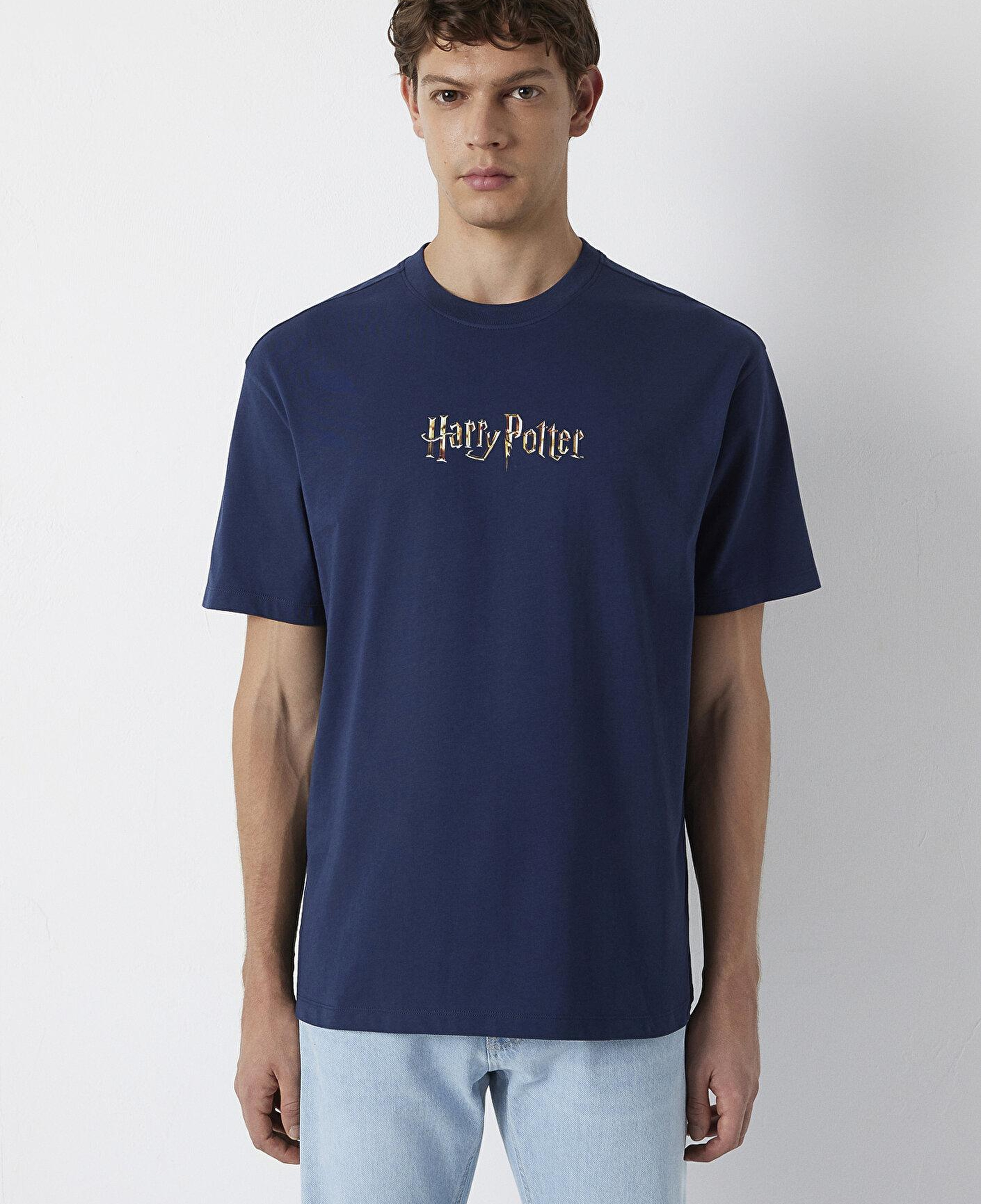 Mavi Harry Potter Baskılı Tişört Loose Fit / Bol Rahat Kesim 0613450-70497