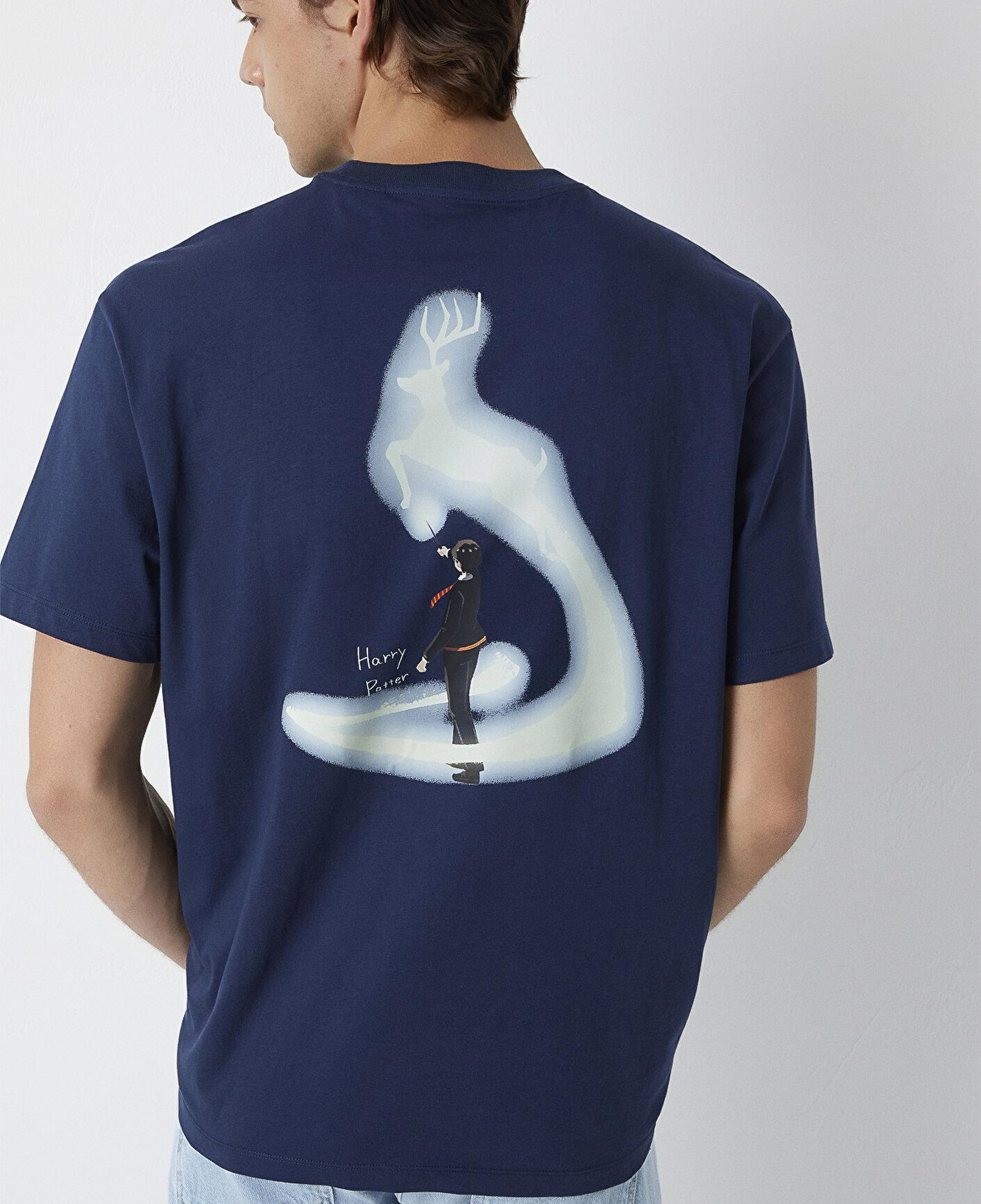 Mavi Harry Potter Baskılı Tişört Loose Fit / Bol Rahat Kesim 0613450-70497