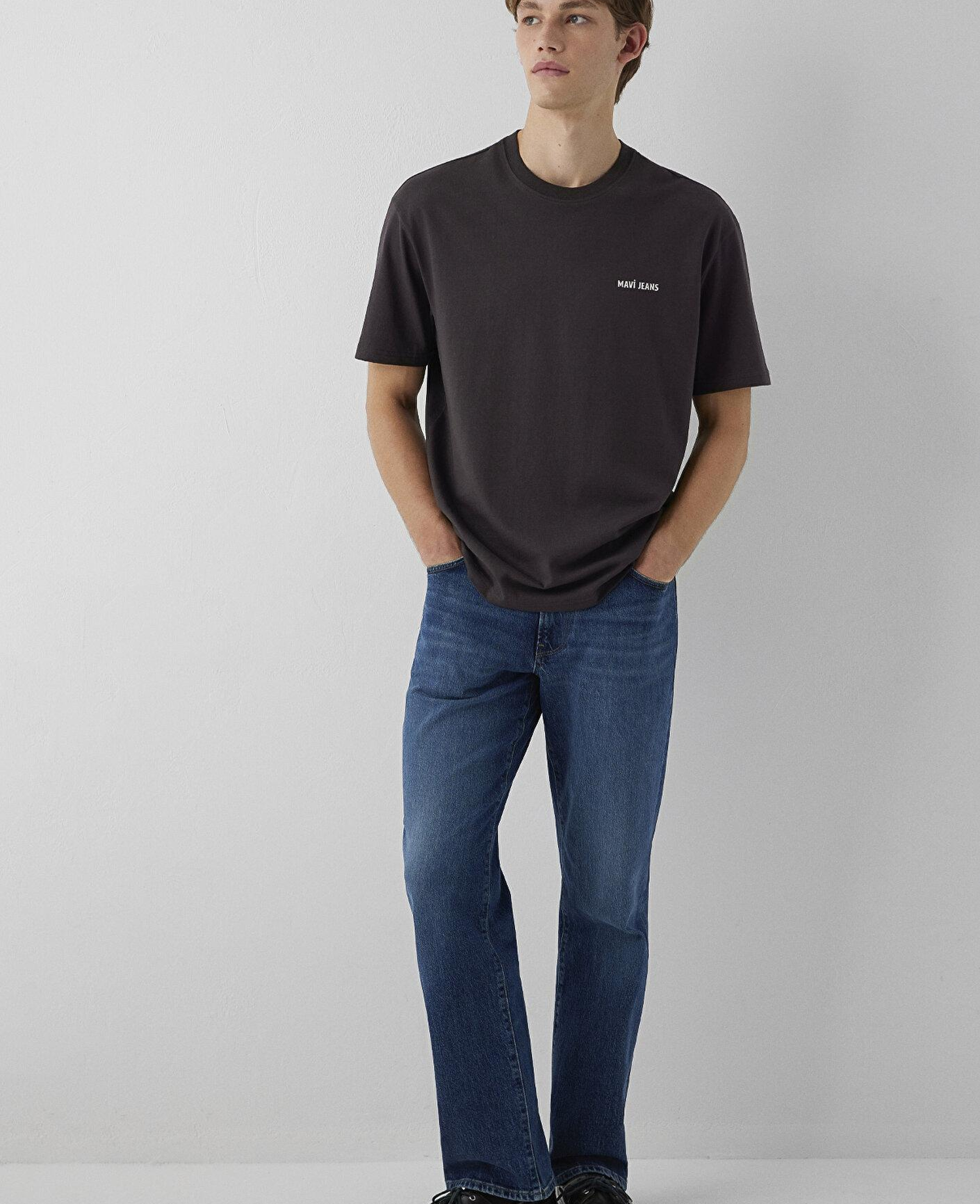 Mavi Mavi Jeans Kahverengi Tişört Loose Fit / Bol Rahat Kesim 0613551-90892