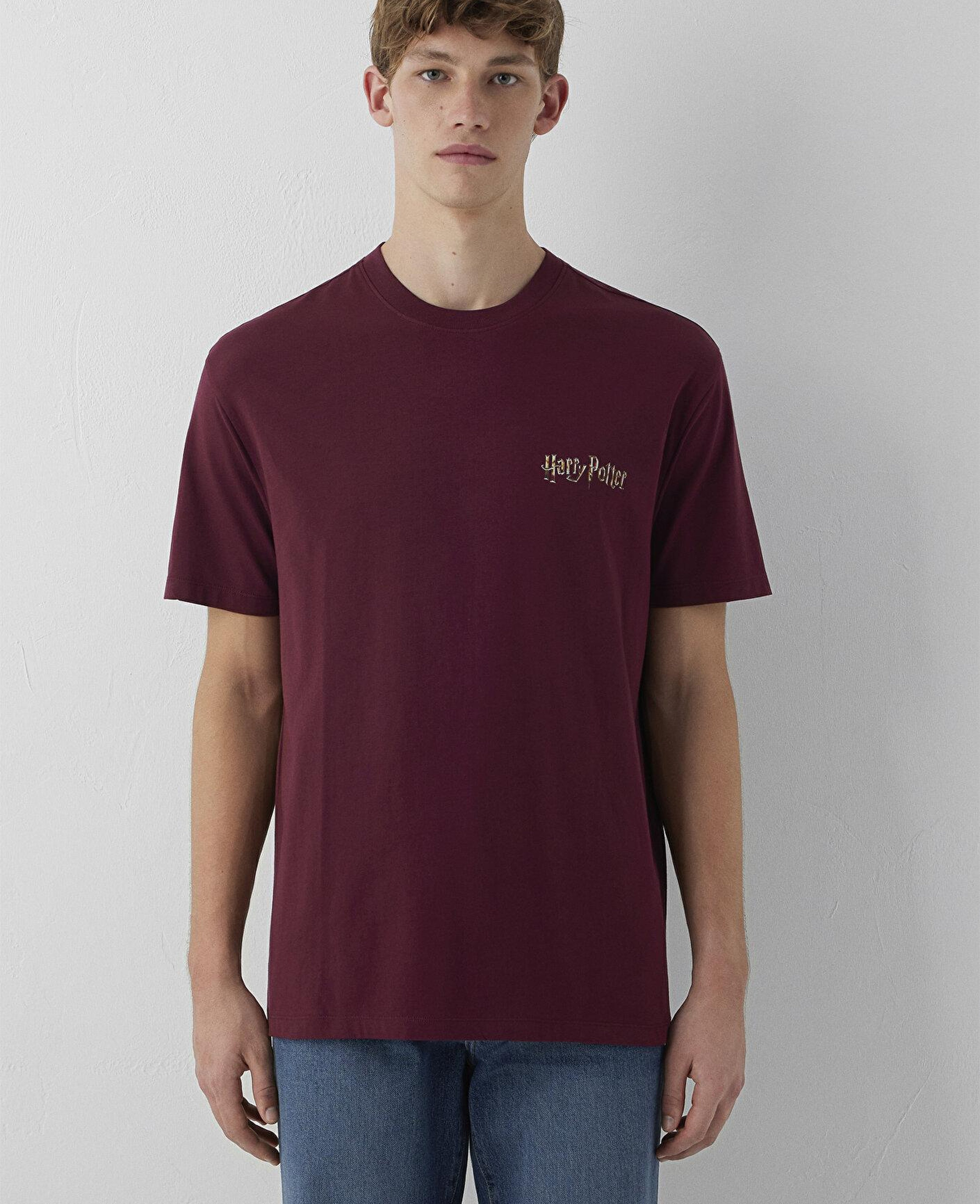 Mavi Harry Potter Baskılı Tişört Loose Fit / Bol Rahat Kesim 0613576-70426