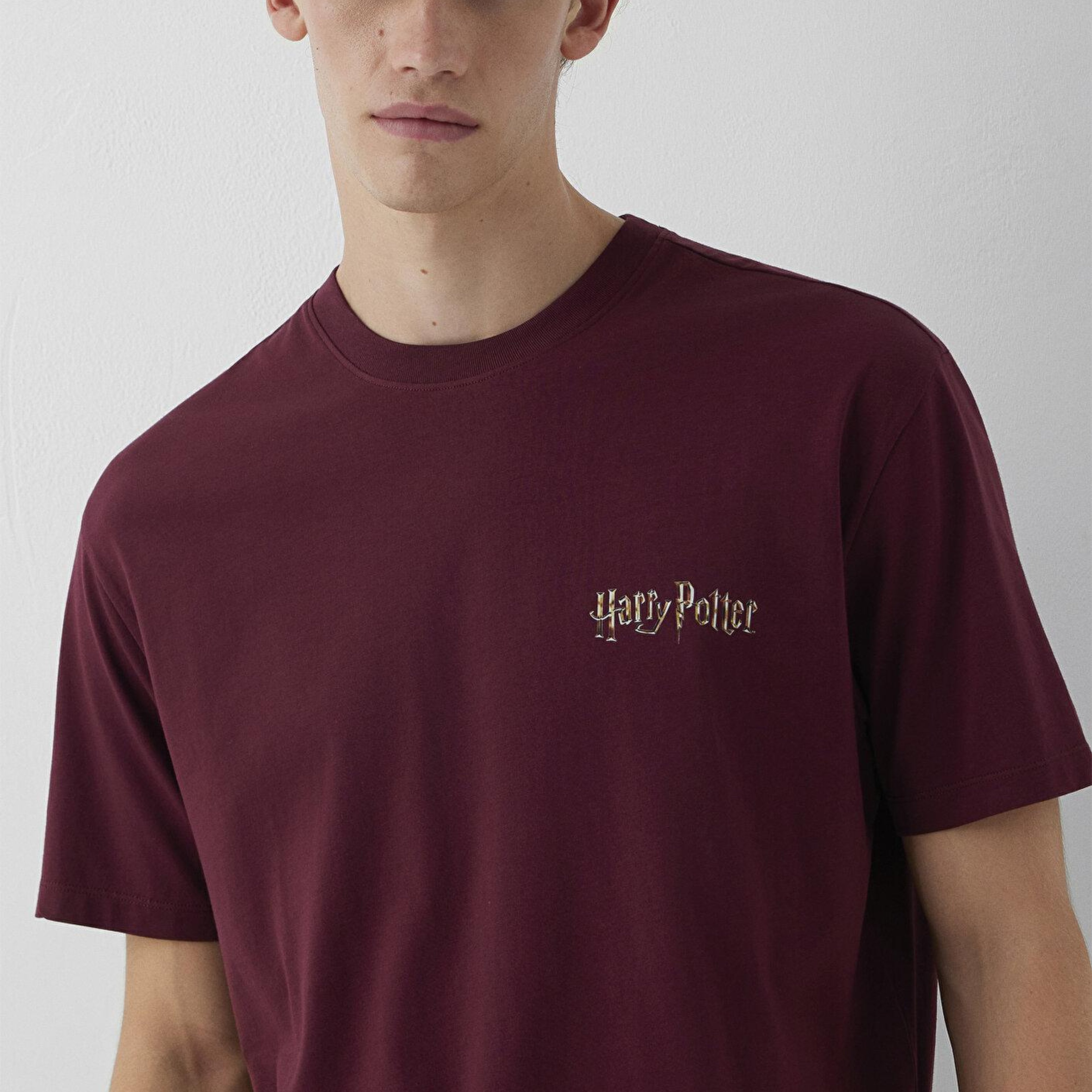 Mavi Harry Potter Baskılı Tişört Loose Fit / Bol Rahat Kesim 0613576-70426