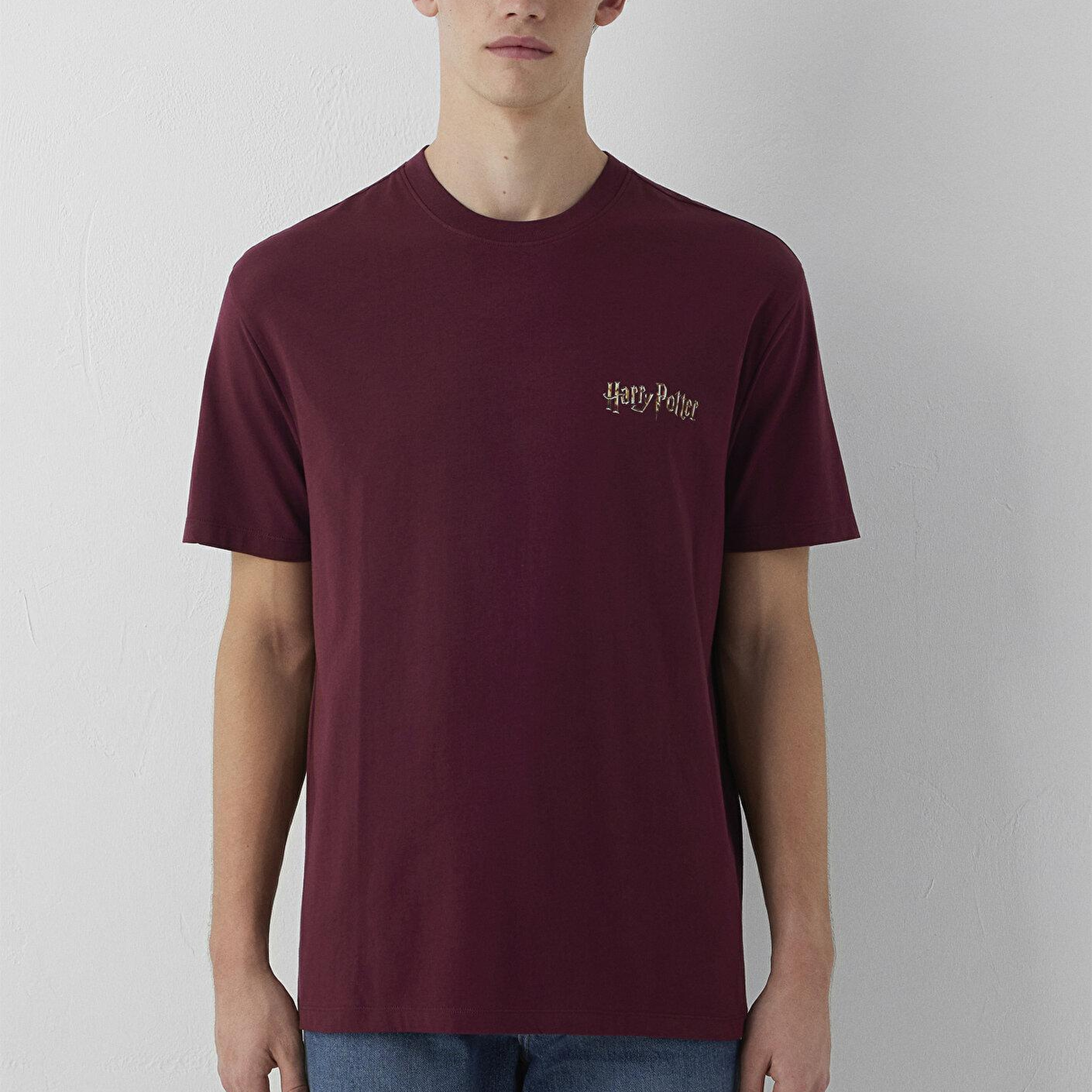 Mavi Harry Potter Baskılı Tişört Loose Fit / Bol Rahat Kesim 0613576-70426