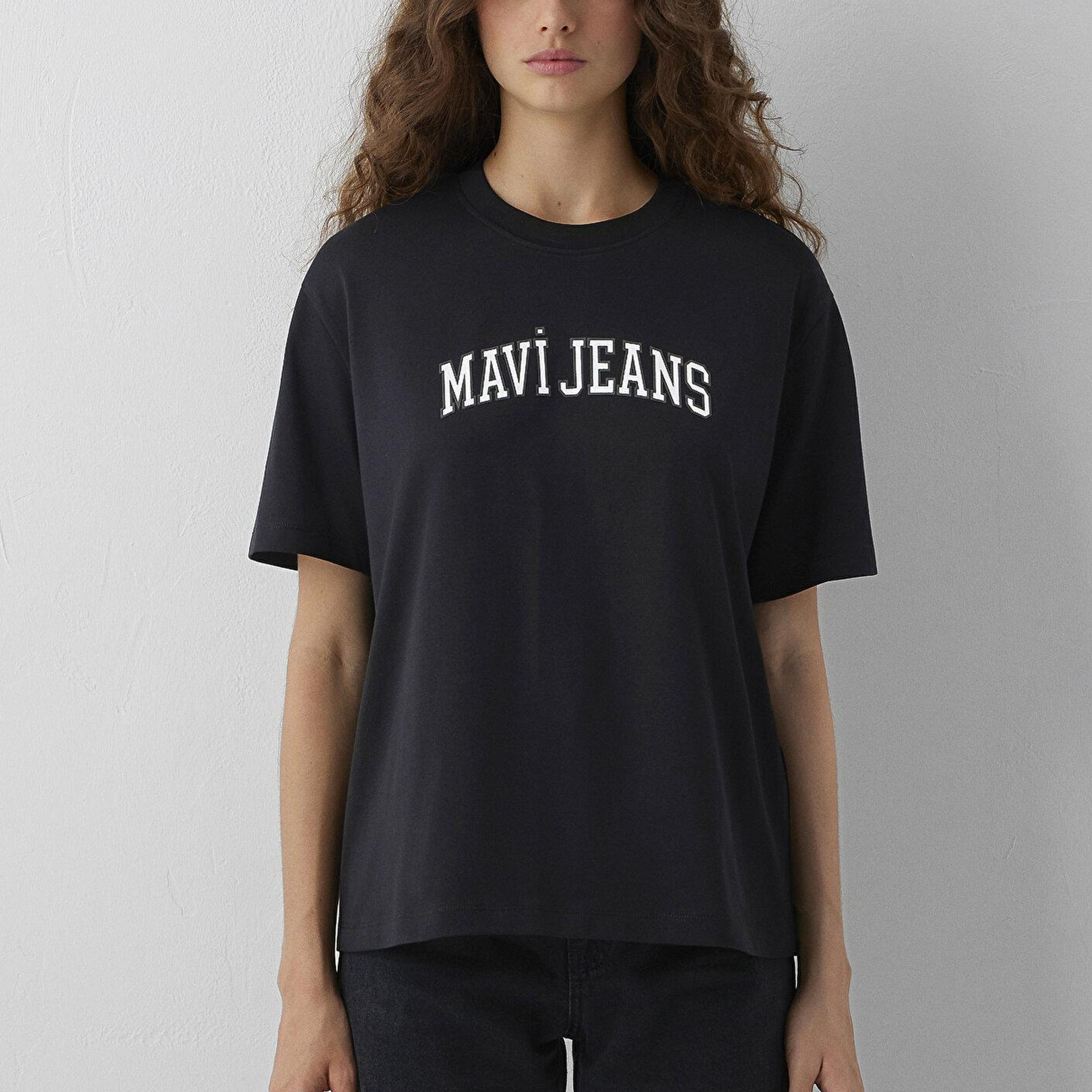 Mavi Mavi Logo Baskılı Siyah Tişört Regular Fit / Normal Kesim 1614381-900