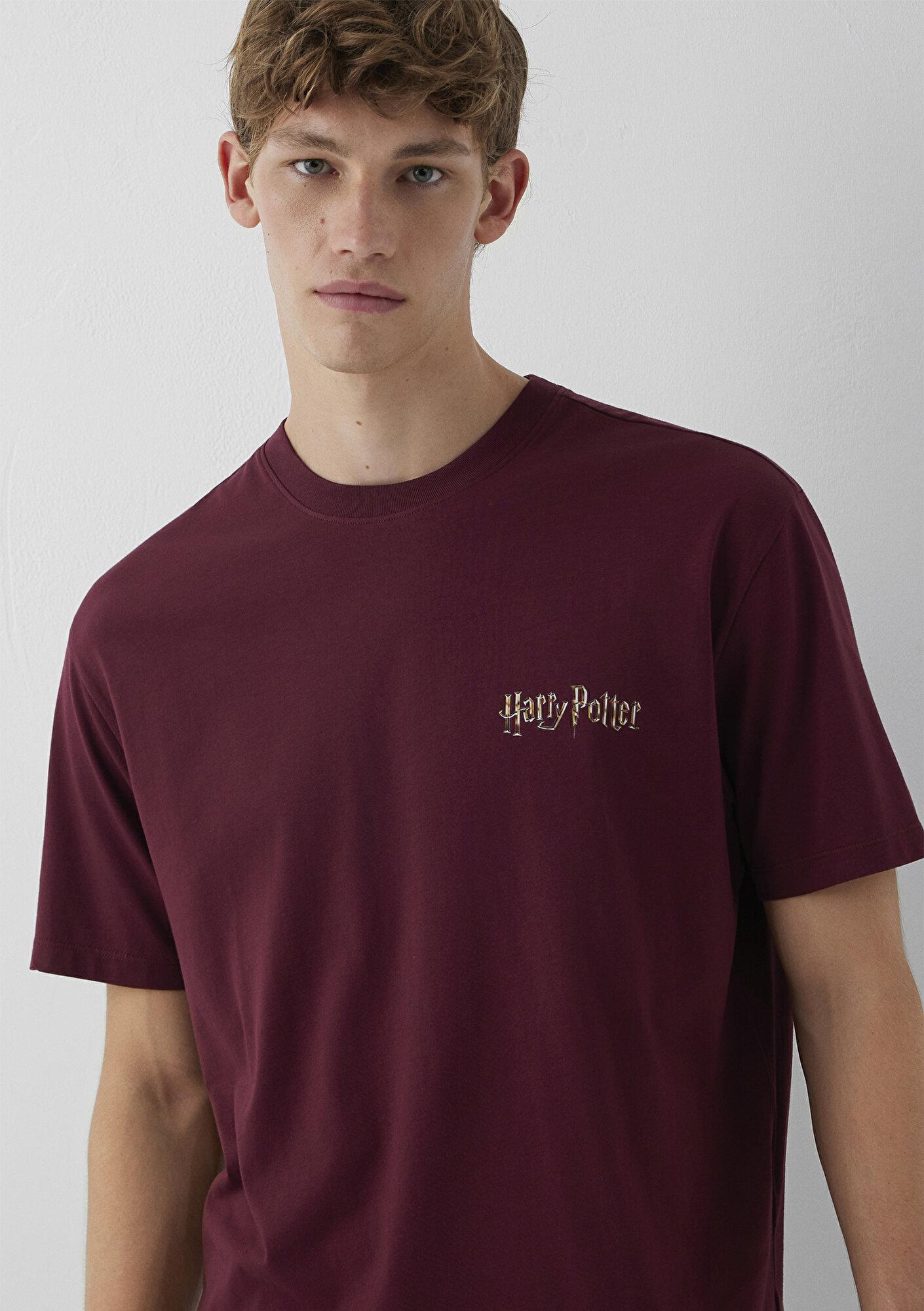 Mavi Harry Potter Baskılı Tişört Loose Fit / Bol Rahat Kesim 0613576-70426